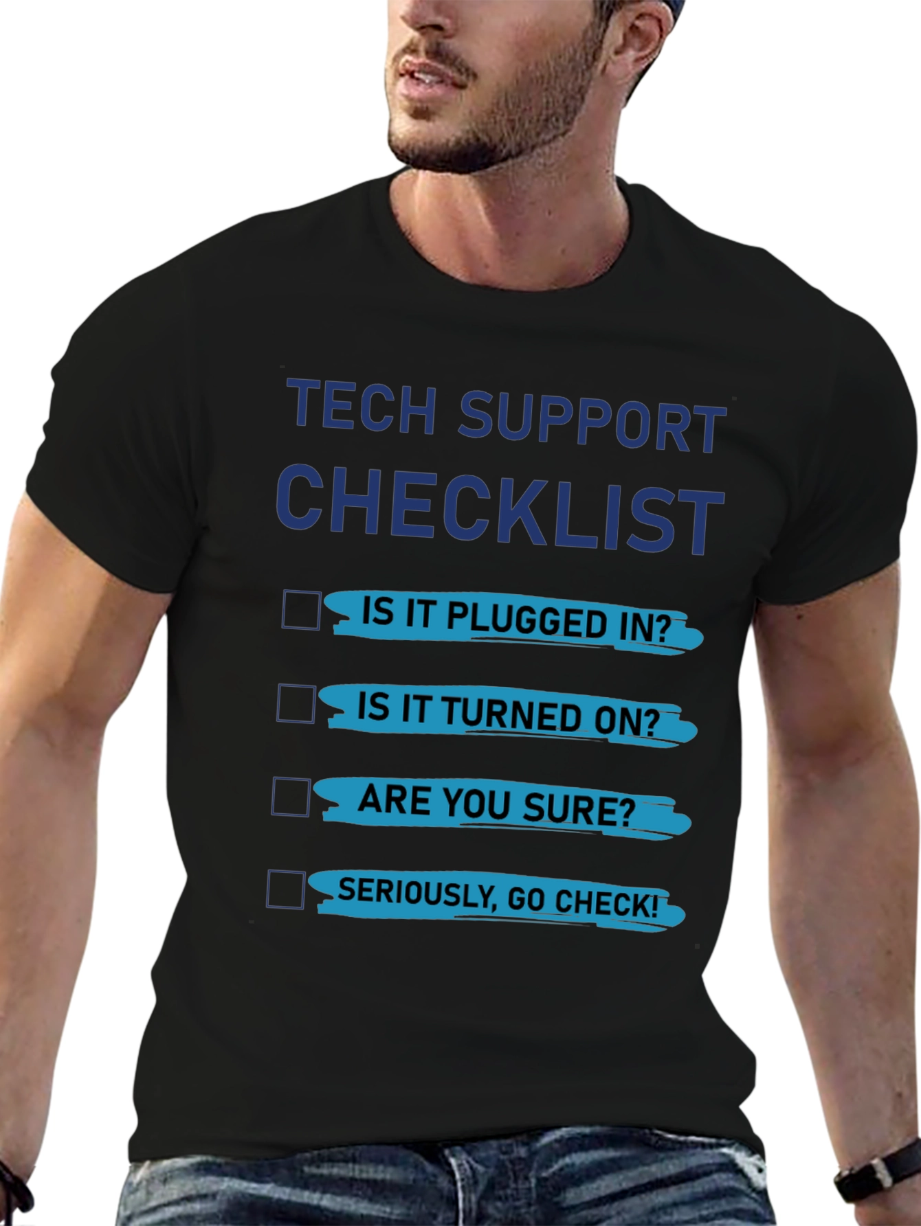 Tech Support Checklist Graphic Tee
