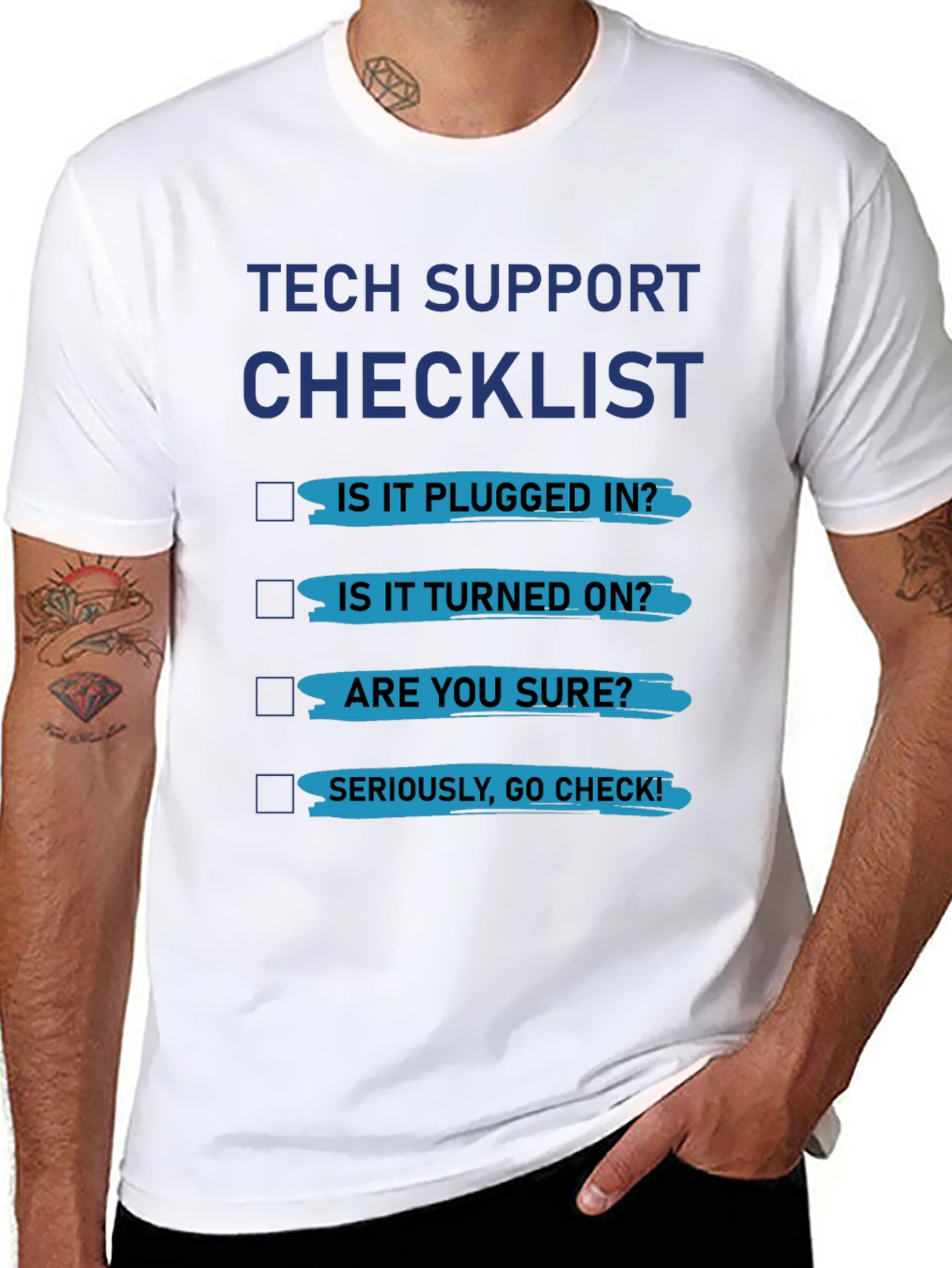 Tech Support Checklist Graphic Tee