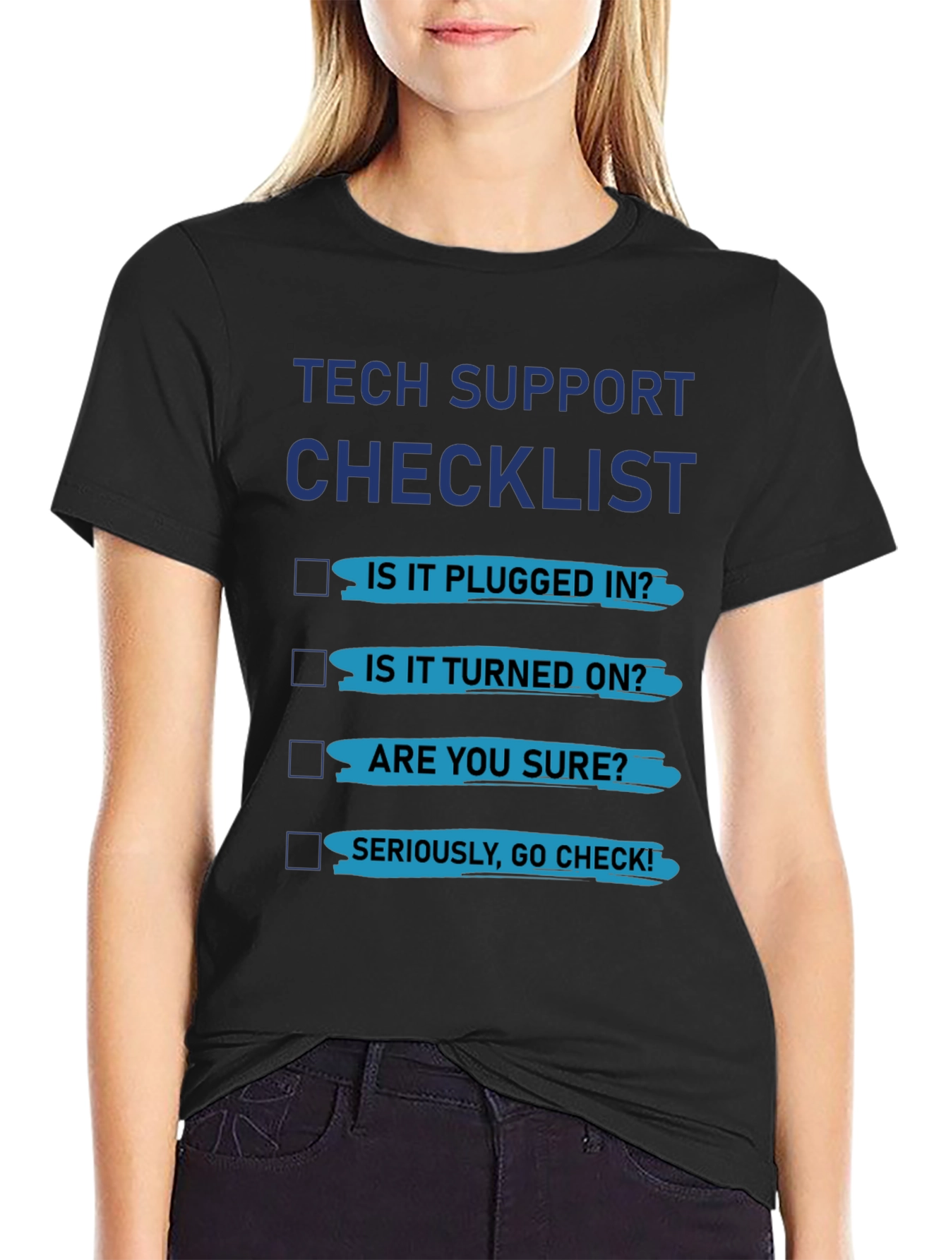 Tech Support Checklist Graphic Tee