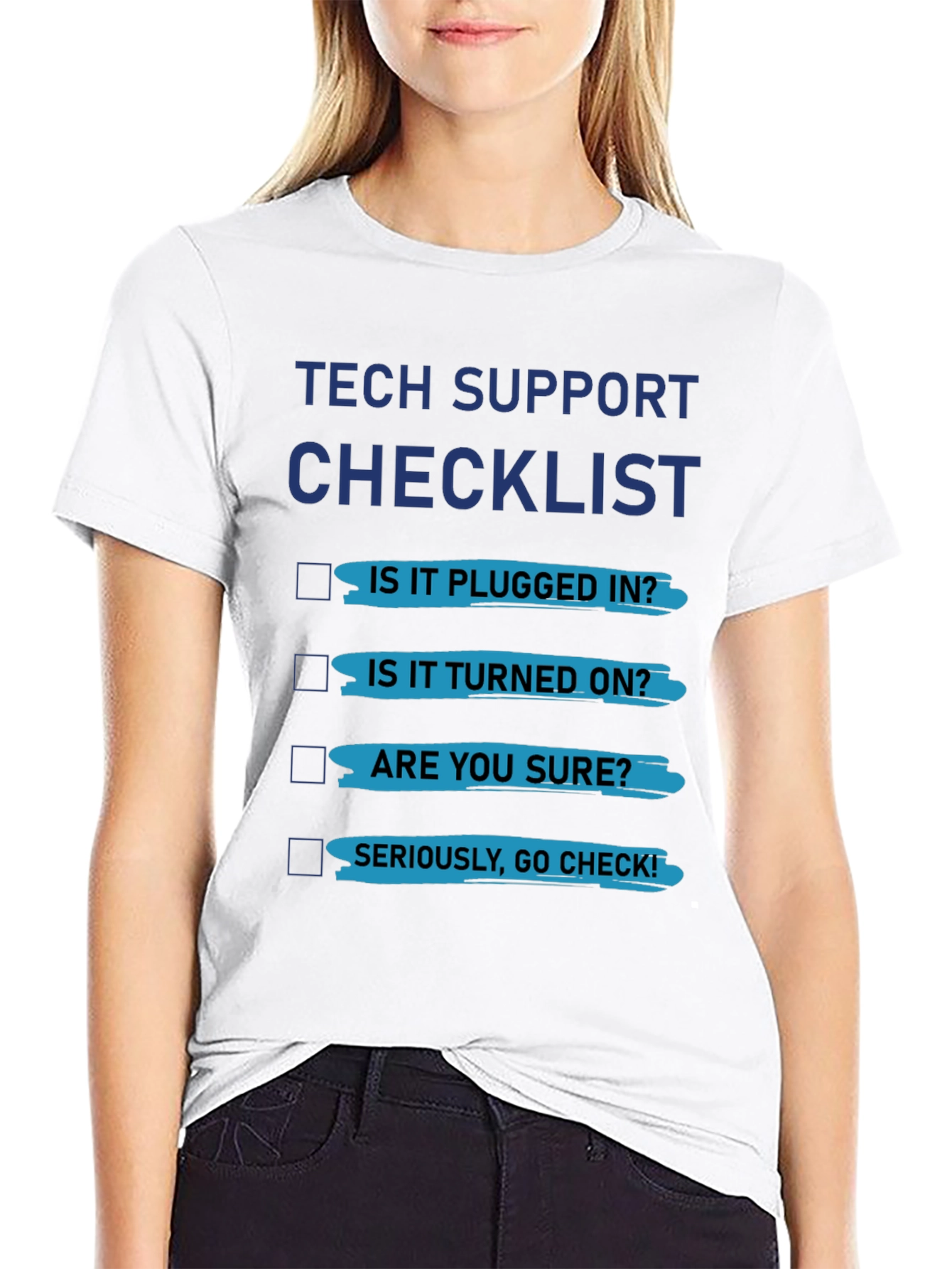 Tech Support Checklist Graphic Tee