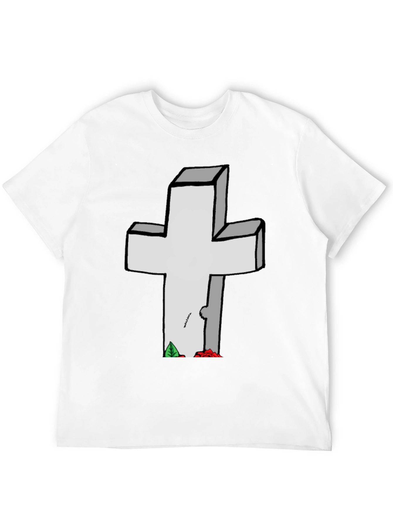 Grave Humor T-Shirt: Cross Tombstone Graphic Tee