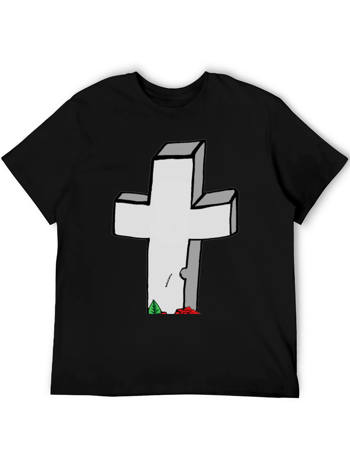 Grave Humor T-Shirt: Cross Tombstone Graphic Tee