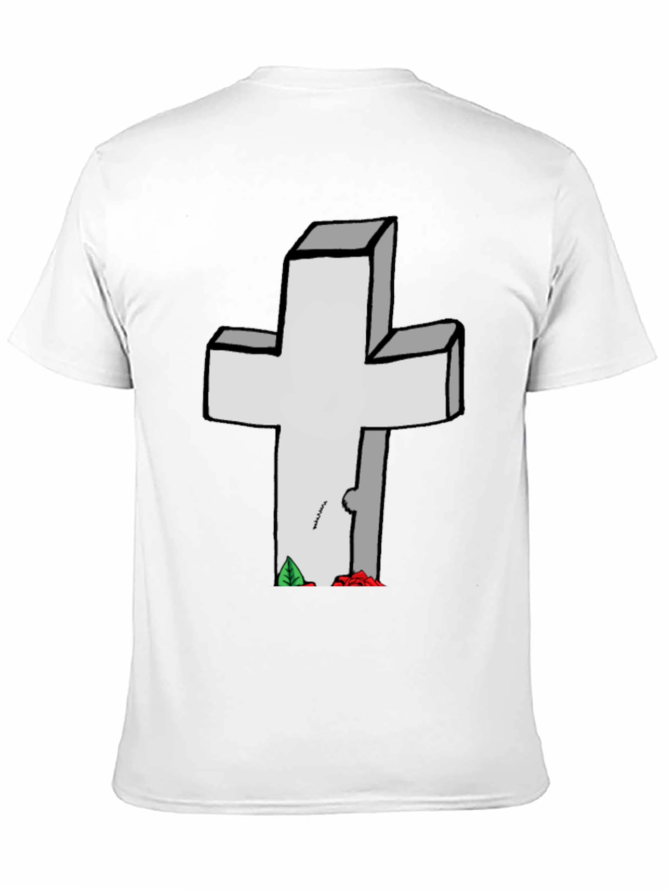 Grave Humor T-Shirt: Cross Tombstone Graphic Tee