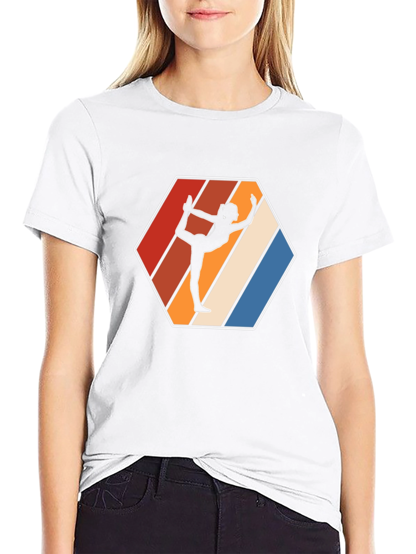 Yoga Silhouette Retro T-Shirt
