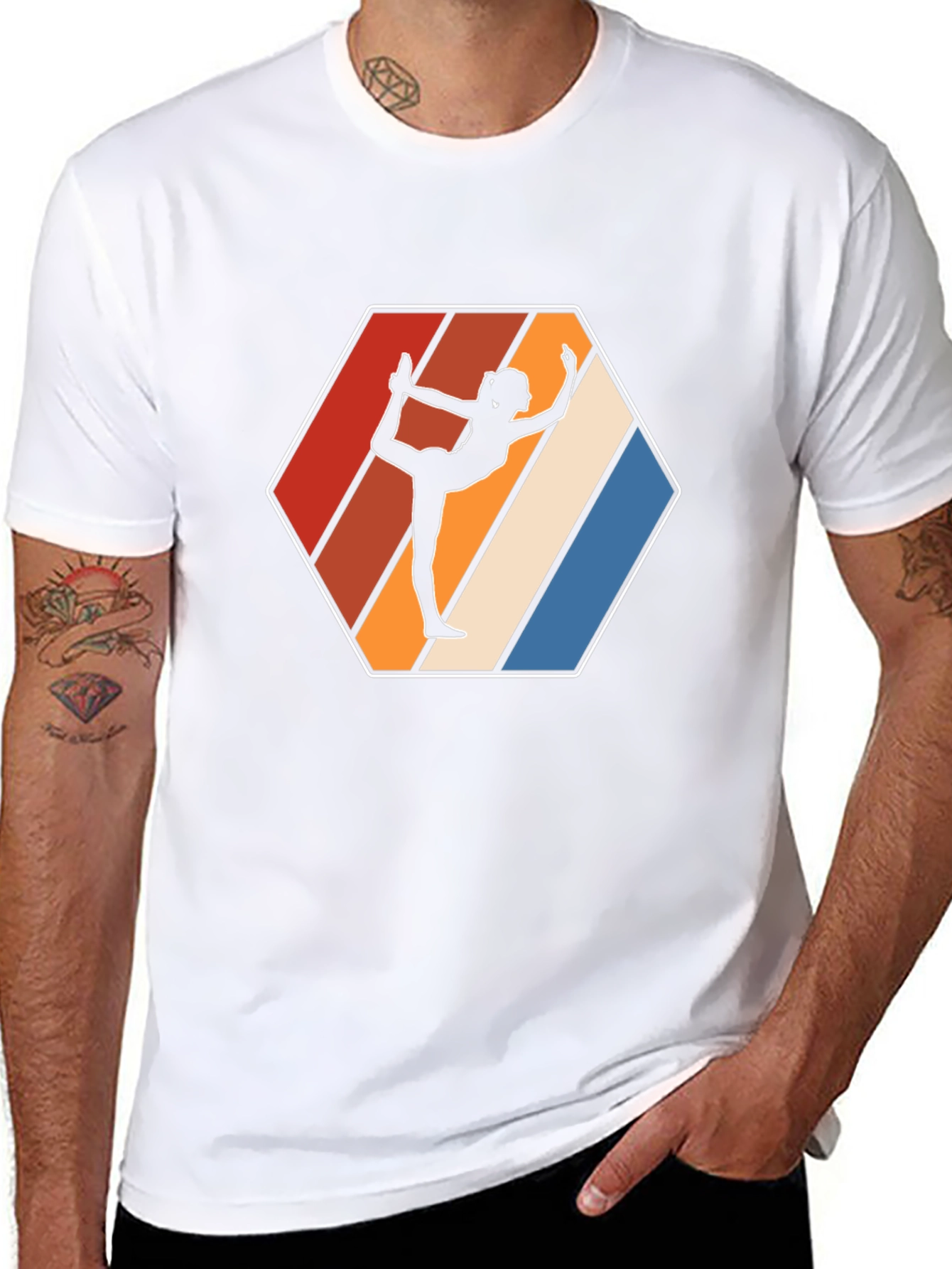Yoga Silhouette Retro T-Shirt