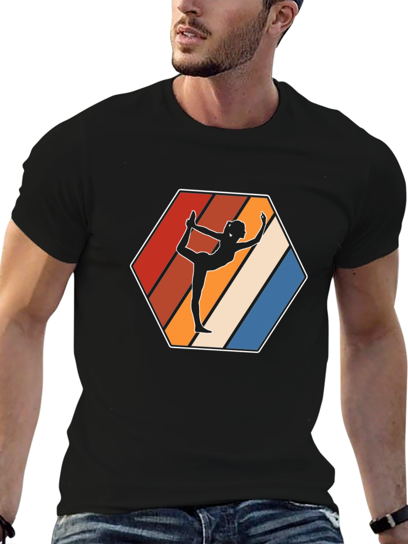 Yoga Silhouette Retro T-Shirt