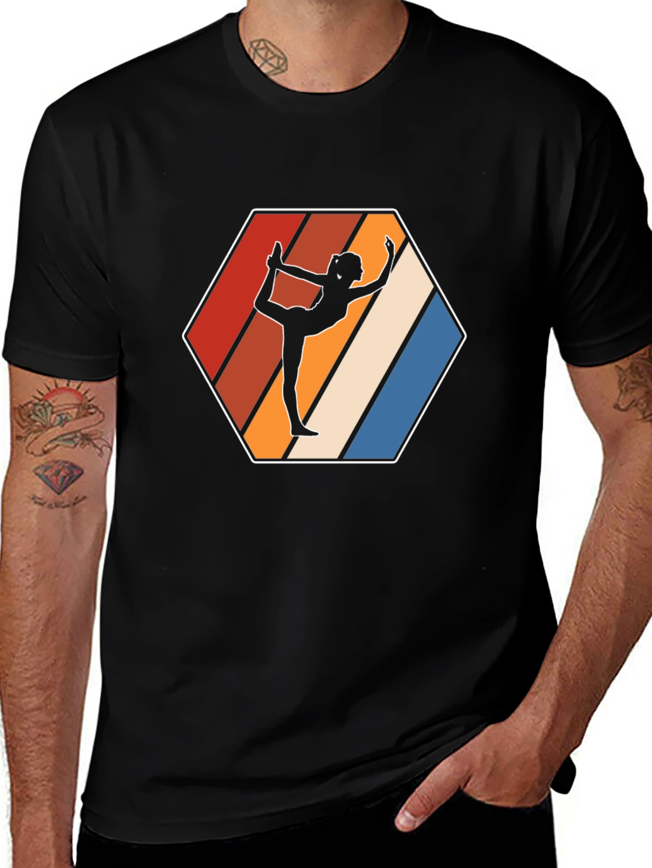 Yoga Silhouette Retro T-Shirt