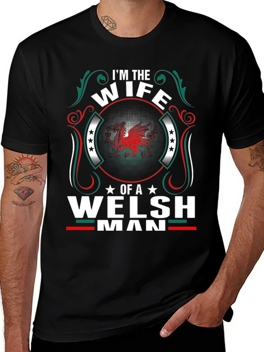 Wife of a Welshman T-Shirt - Dragon Pride