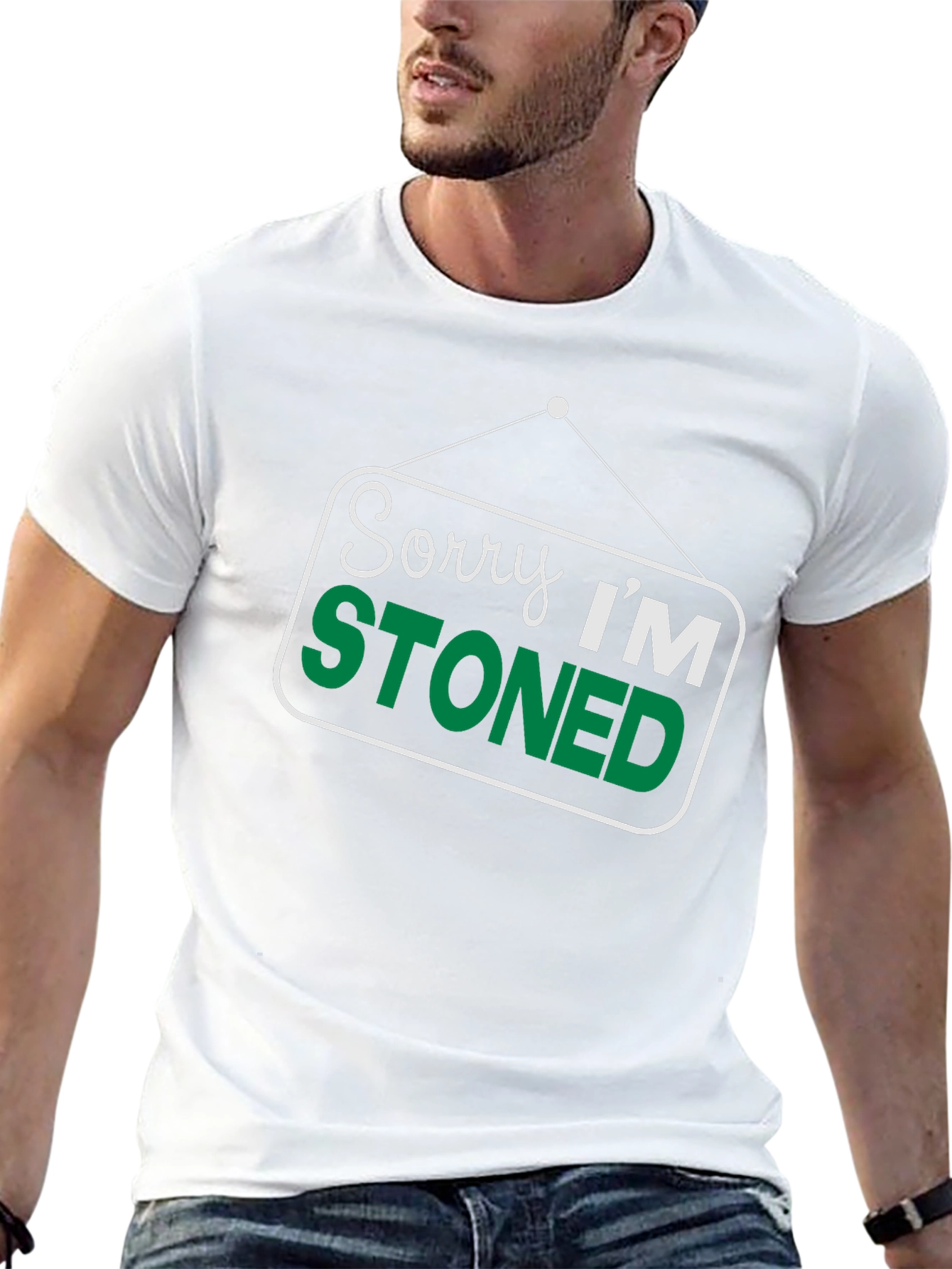 Sorry Im Stoned T-Shirt - Funny Graphic Tee