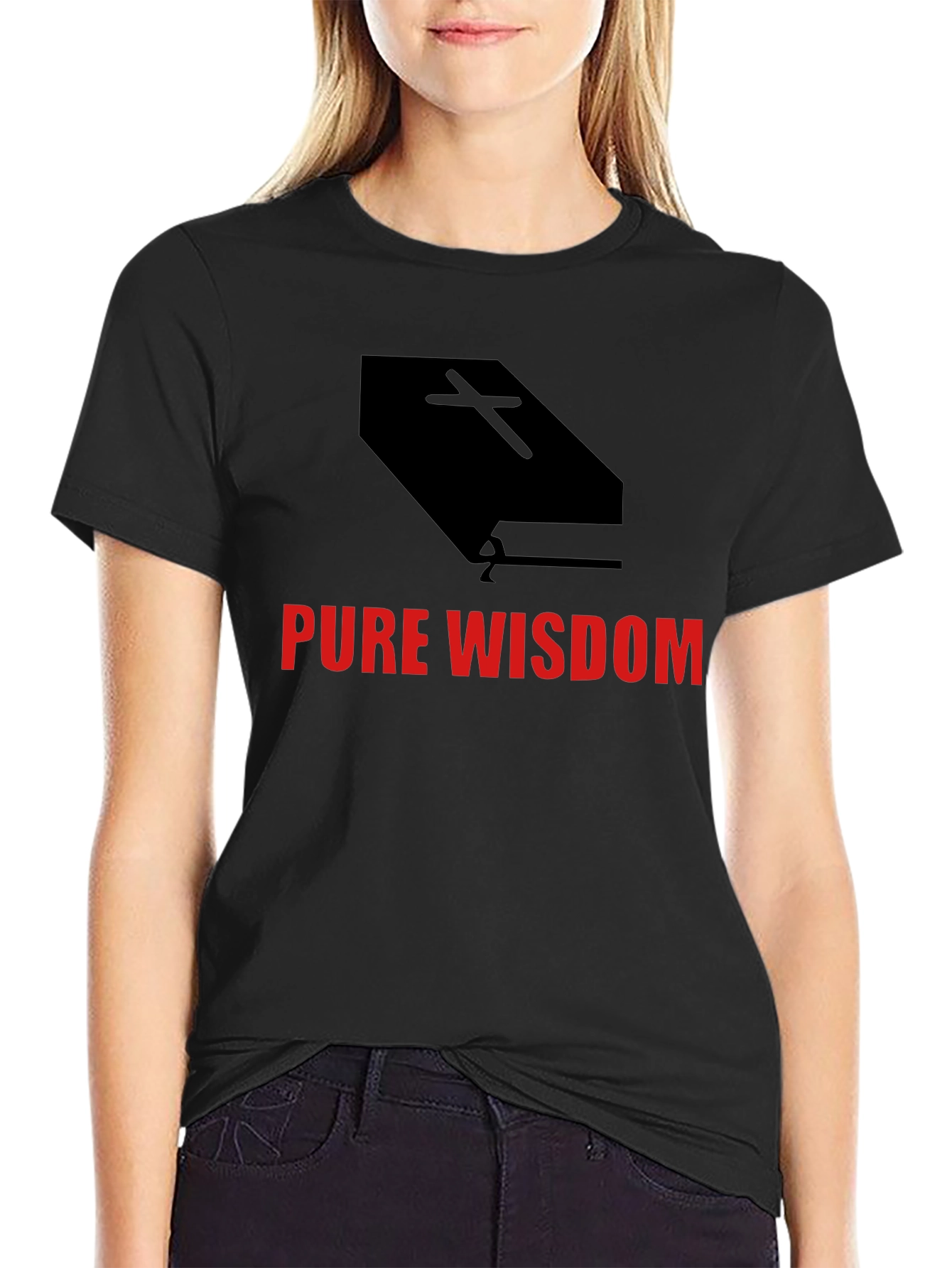 Pure Wisdom Graphic Tee - Black Cotton Blend