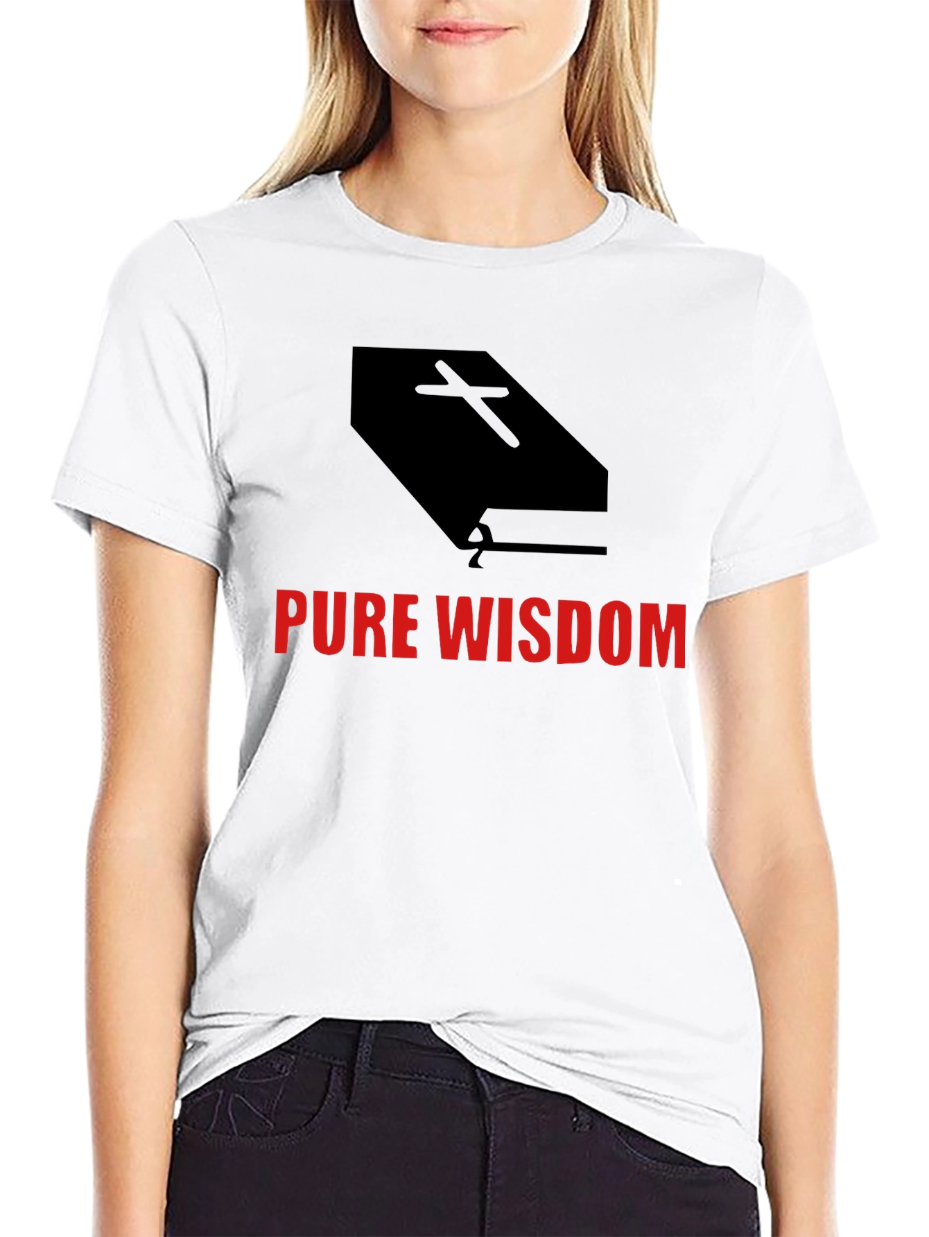 Pure Wisdom Graphic Tee - Black Cotton Blend
