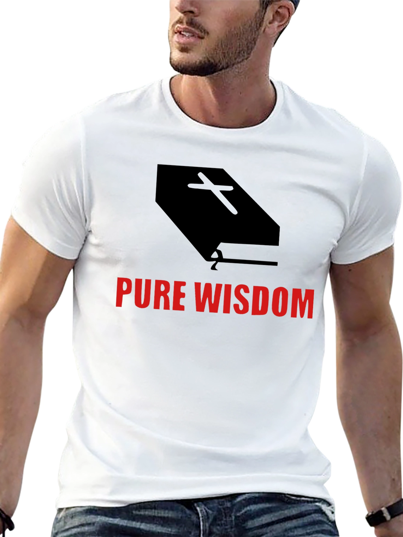 Pure Wisdom Graphic Tee - Black Cotton Blend
