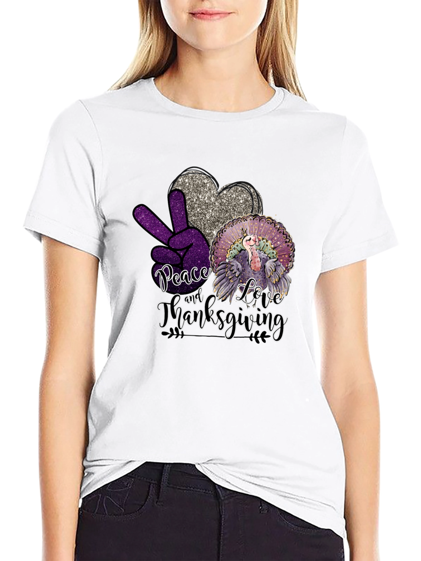 Peace Love Thanksgiving T-Shirt