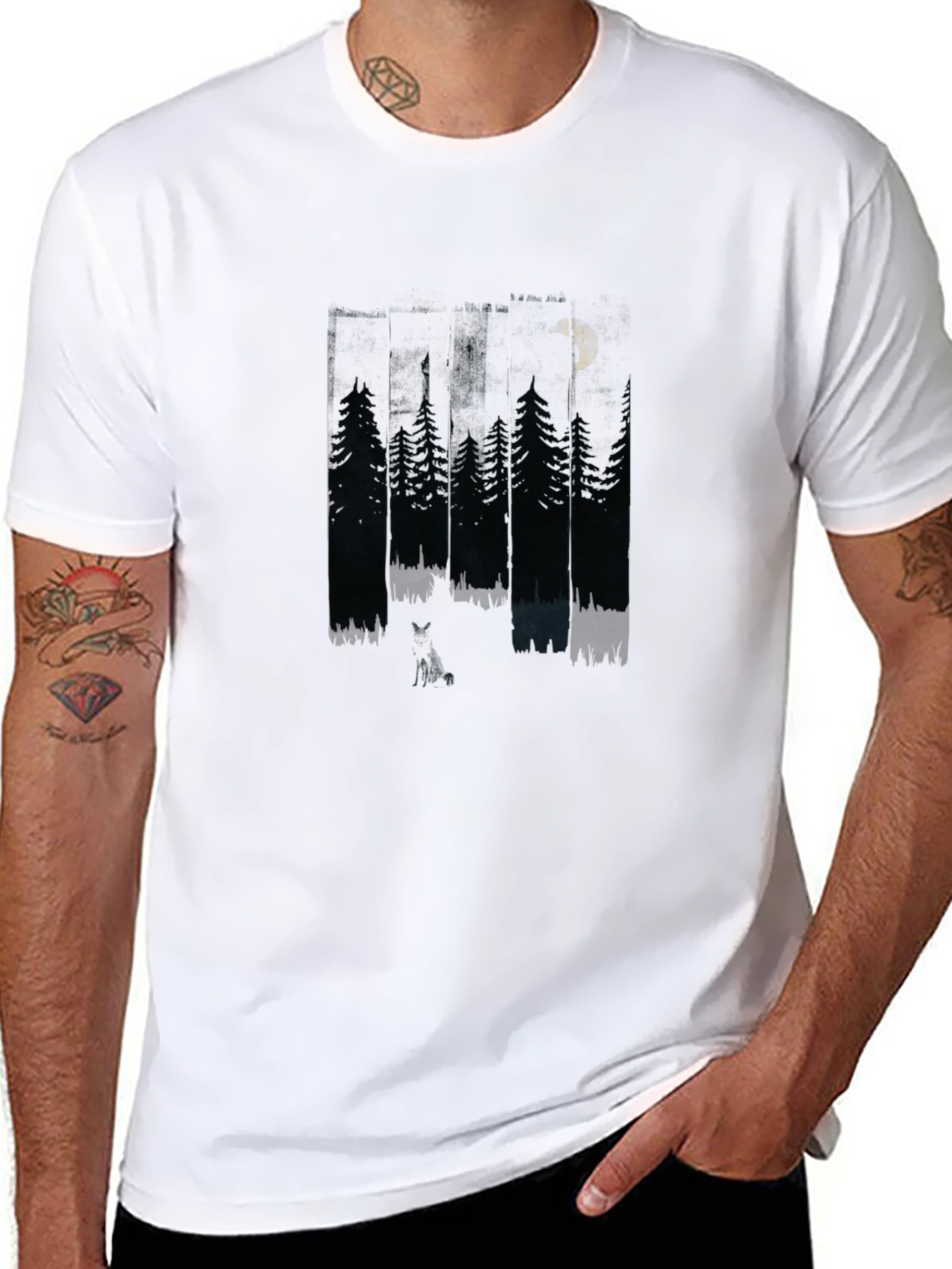 Night Forest Graphic T-Shirt