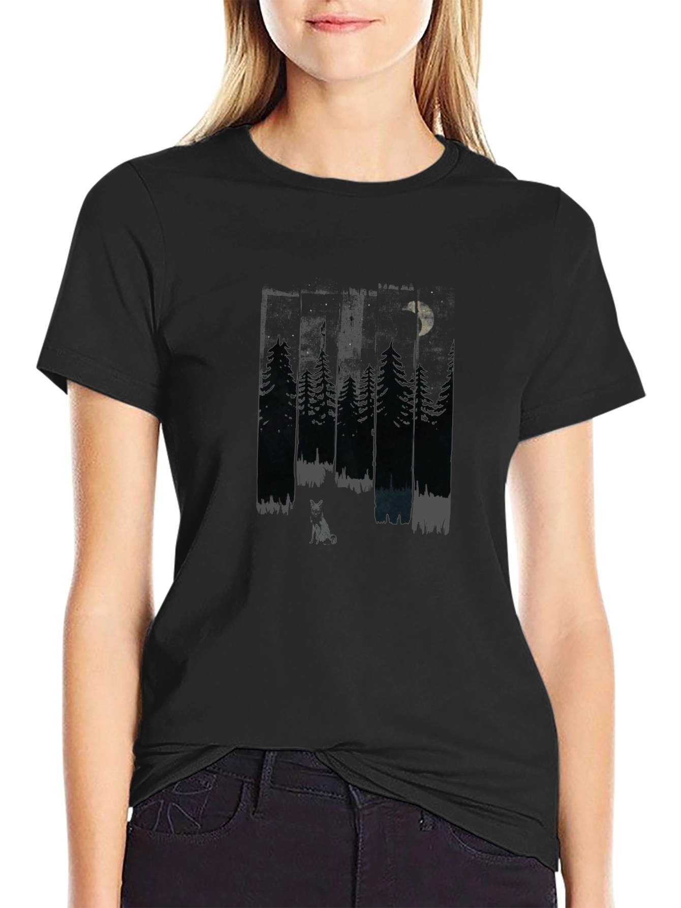 Night Forest Graphic T-Shirt