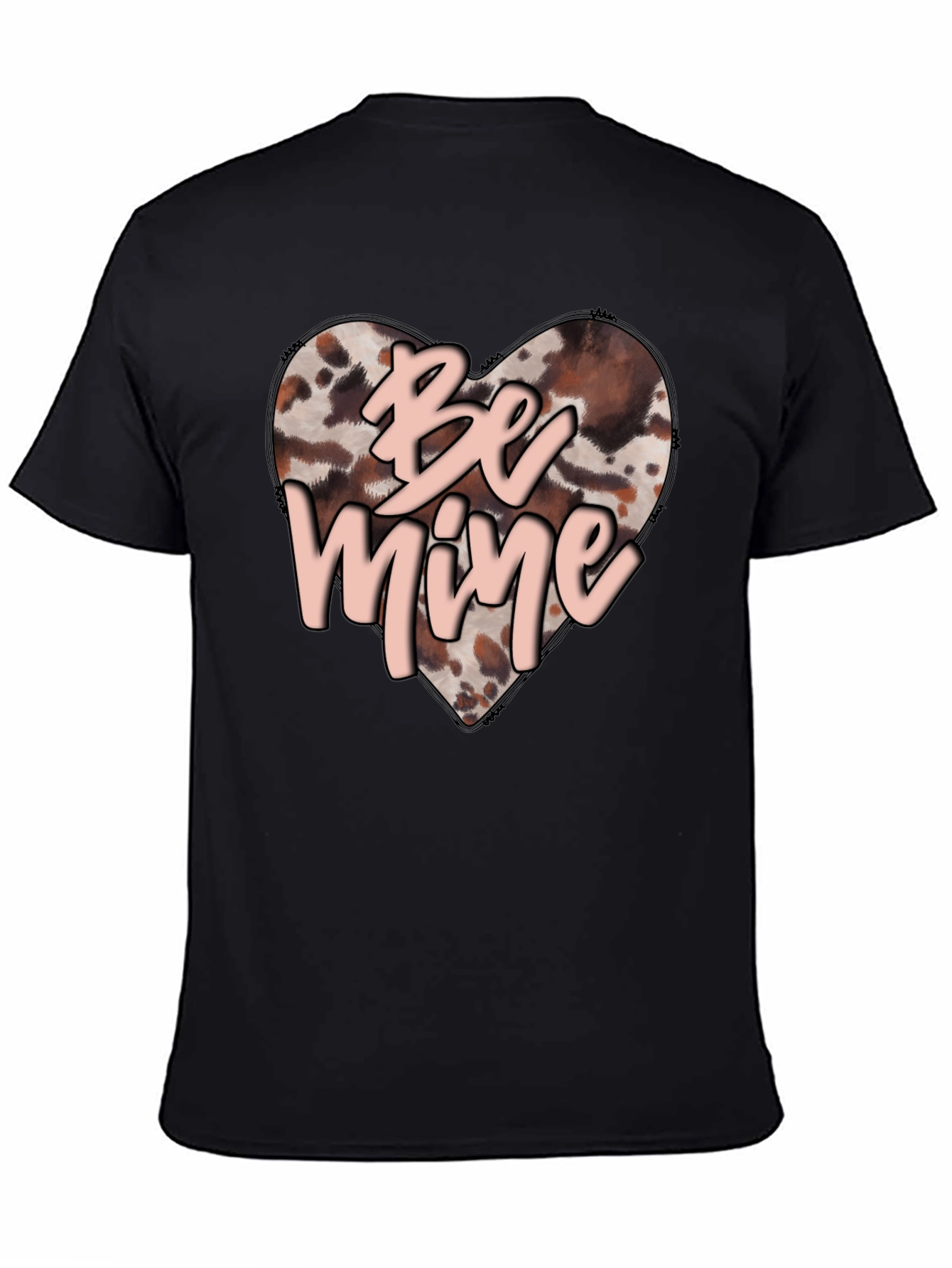 Be Mine Valentines Day Heart Print T-Shirt