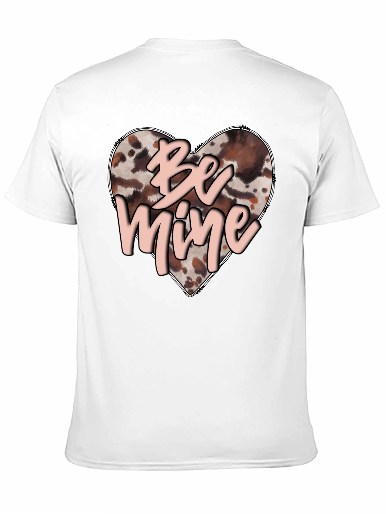 Be Mine Valentines Day Heart Print T-Shirt