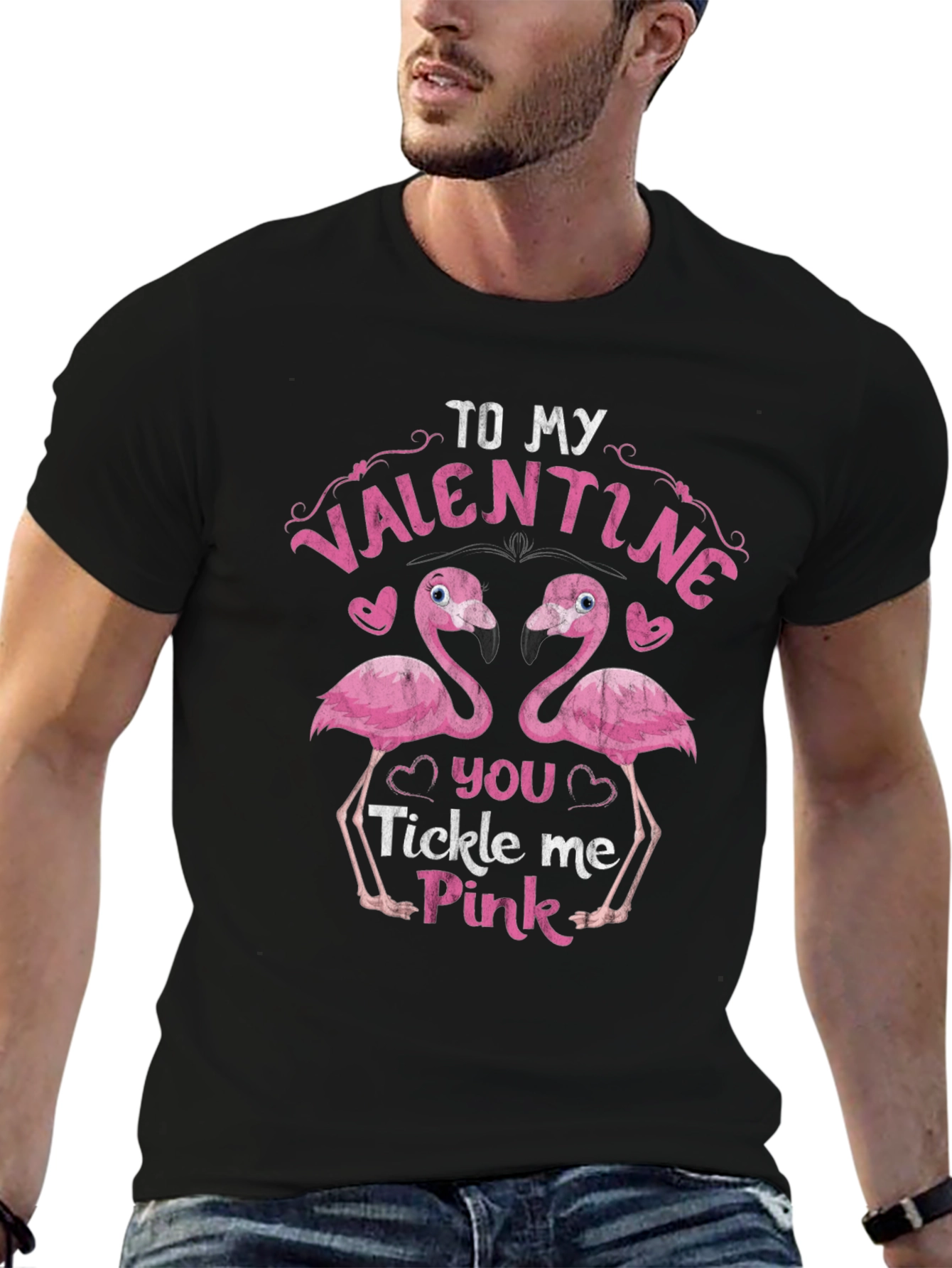 Valentine Flamingo Tee - Tickle Me Pink!