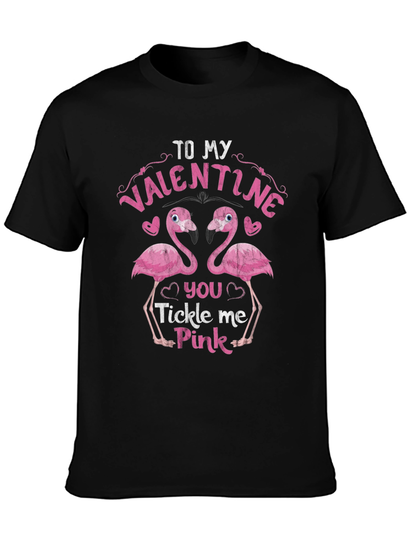 Valentine Flamingo Tee - Tickle Me Pink!