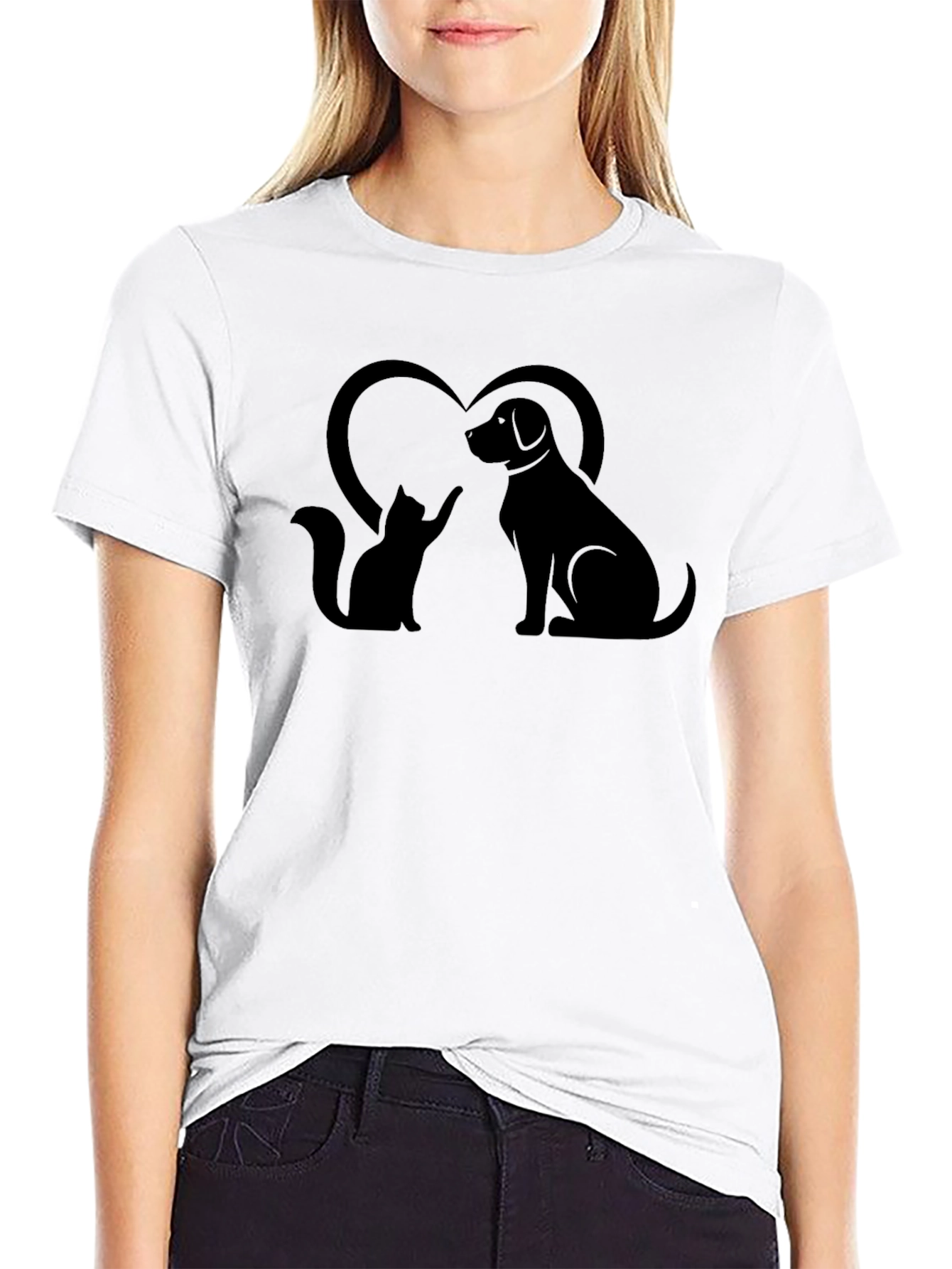 Cat & Dog Love T-Shirt - Pet Lover Tee