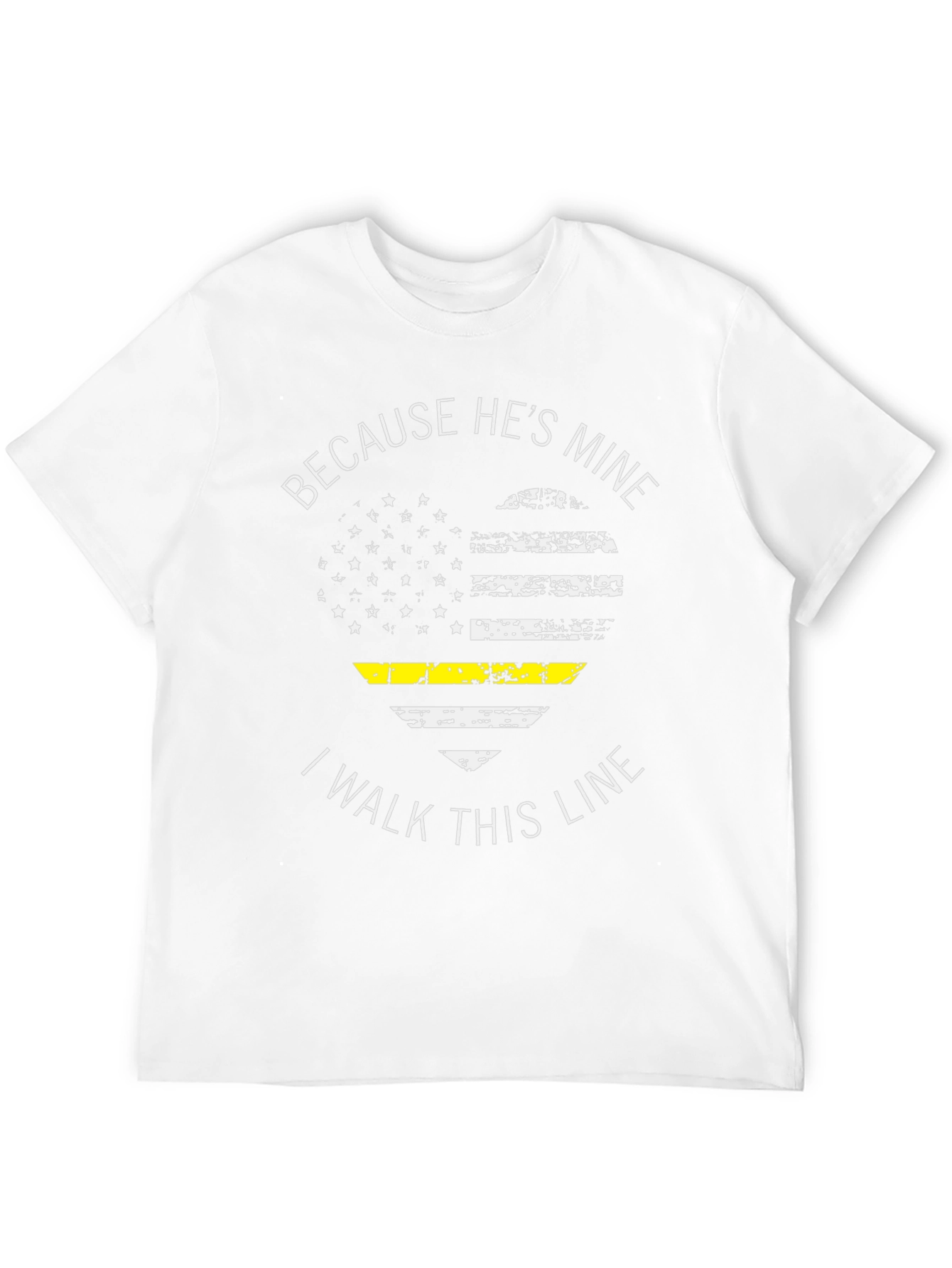 Because Hes Mine Tee - Thin Yellow Line T-Shirt