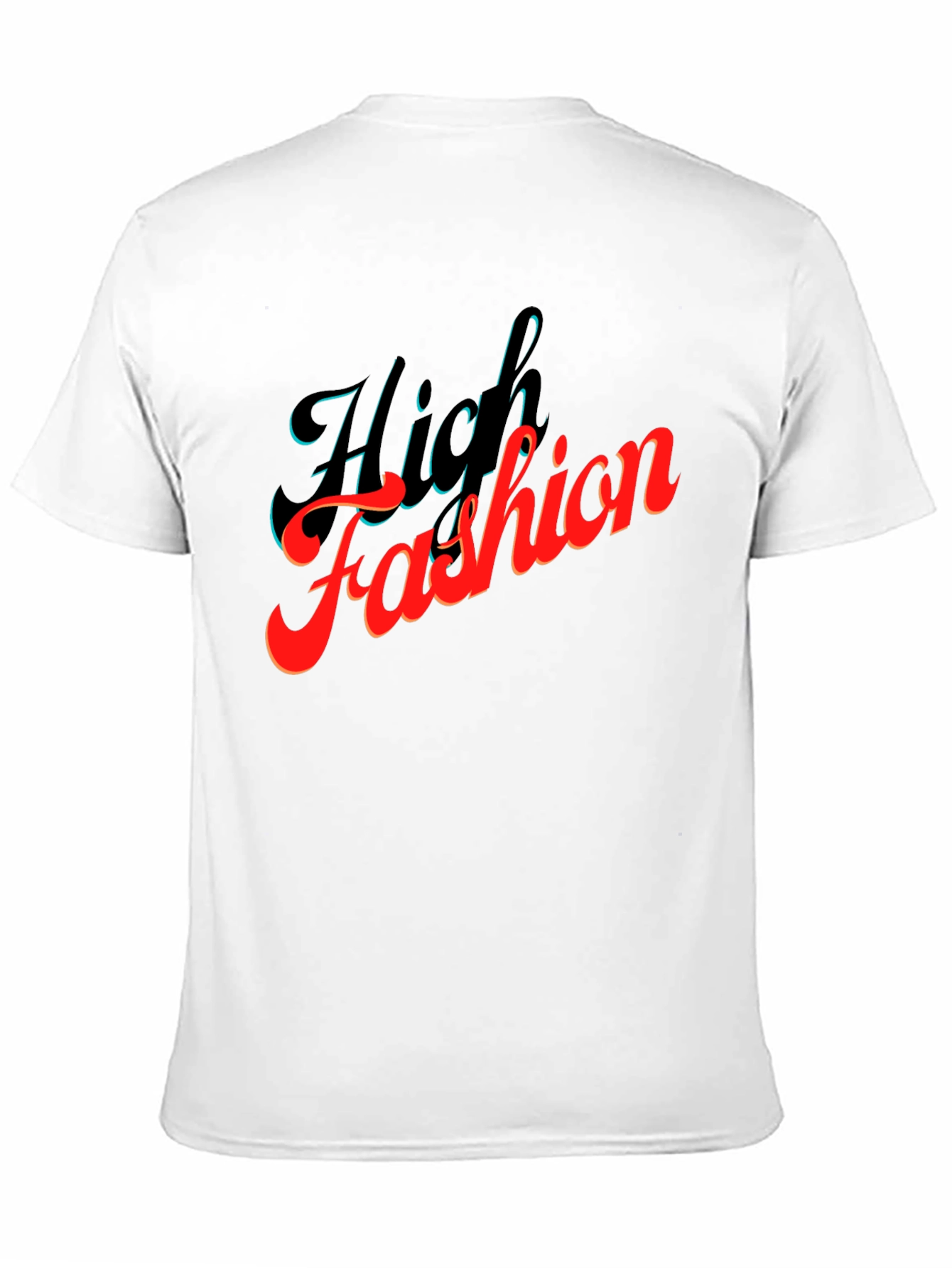 High Fashion Graphic Tee - Stylish Black T-Shirt