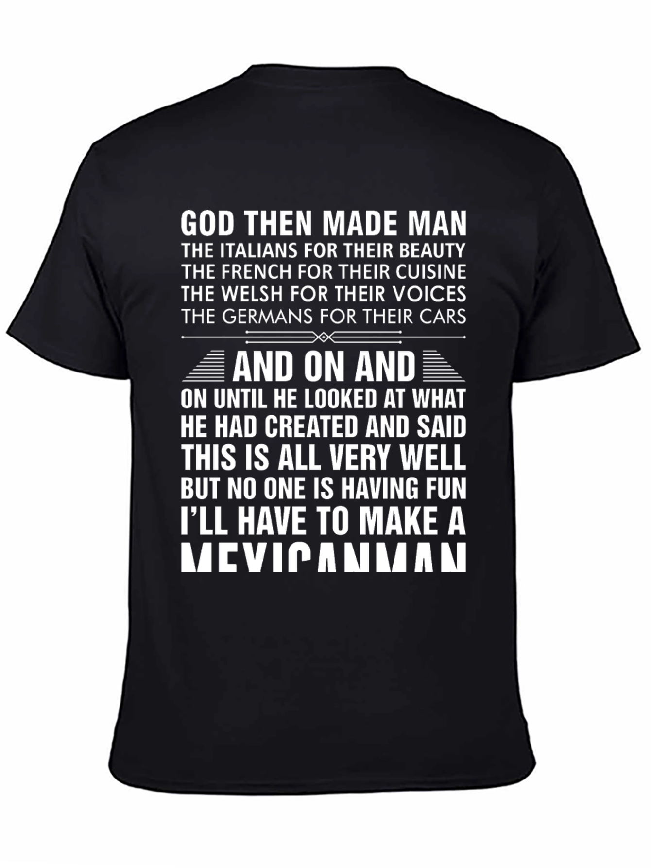 Funny God Made Man T-Shirt