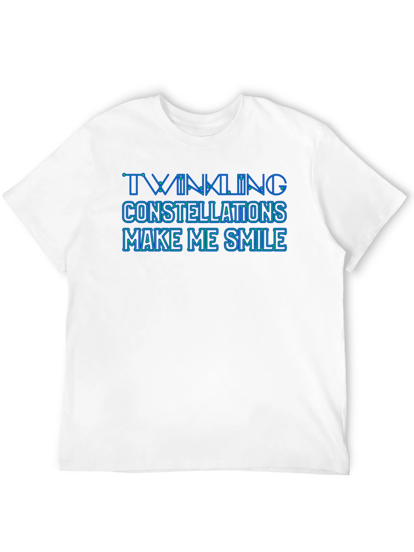 Twinkling Constellations Graphic Tee - Soft Black Cotton