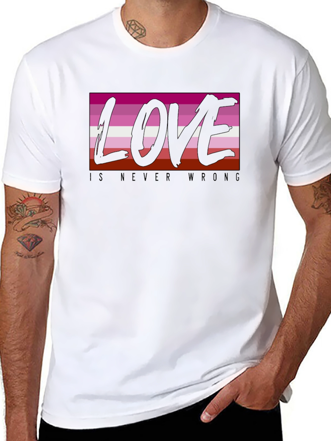 Lesbian Pride Love is Never Wrong T-Shirt