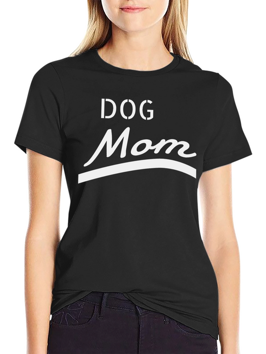 Dog Mom Graphic Tee - Black
