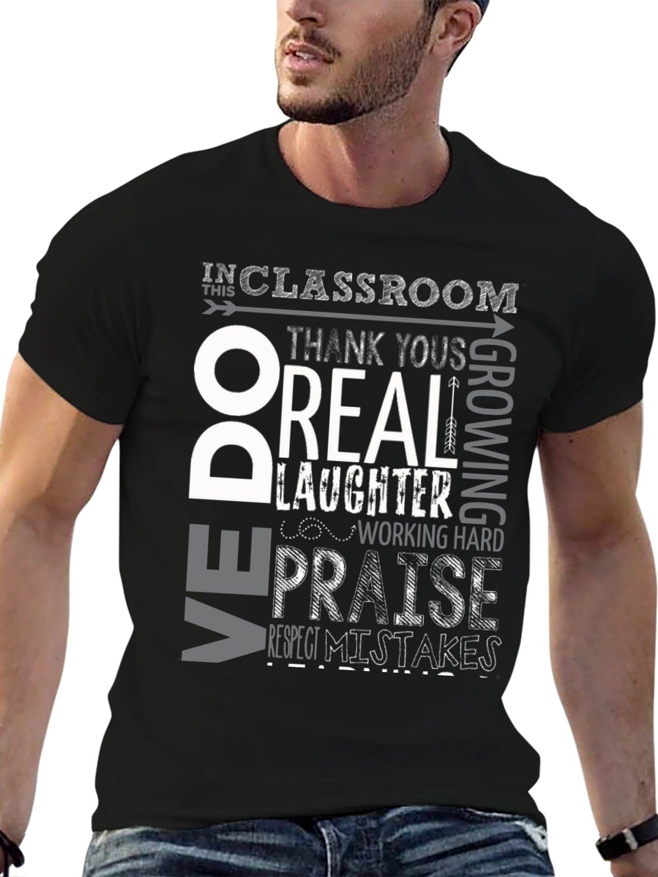 Classroom Rules Graphic Tee - Respect & Growth