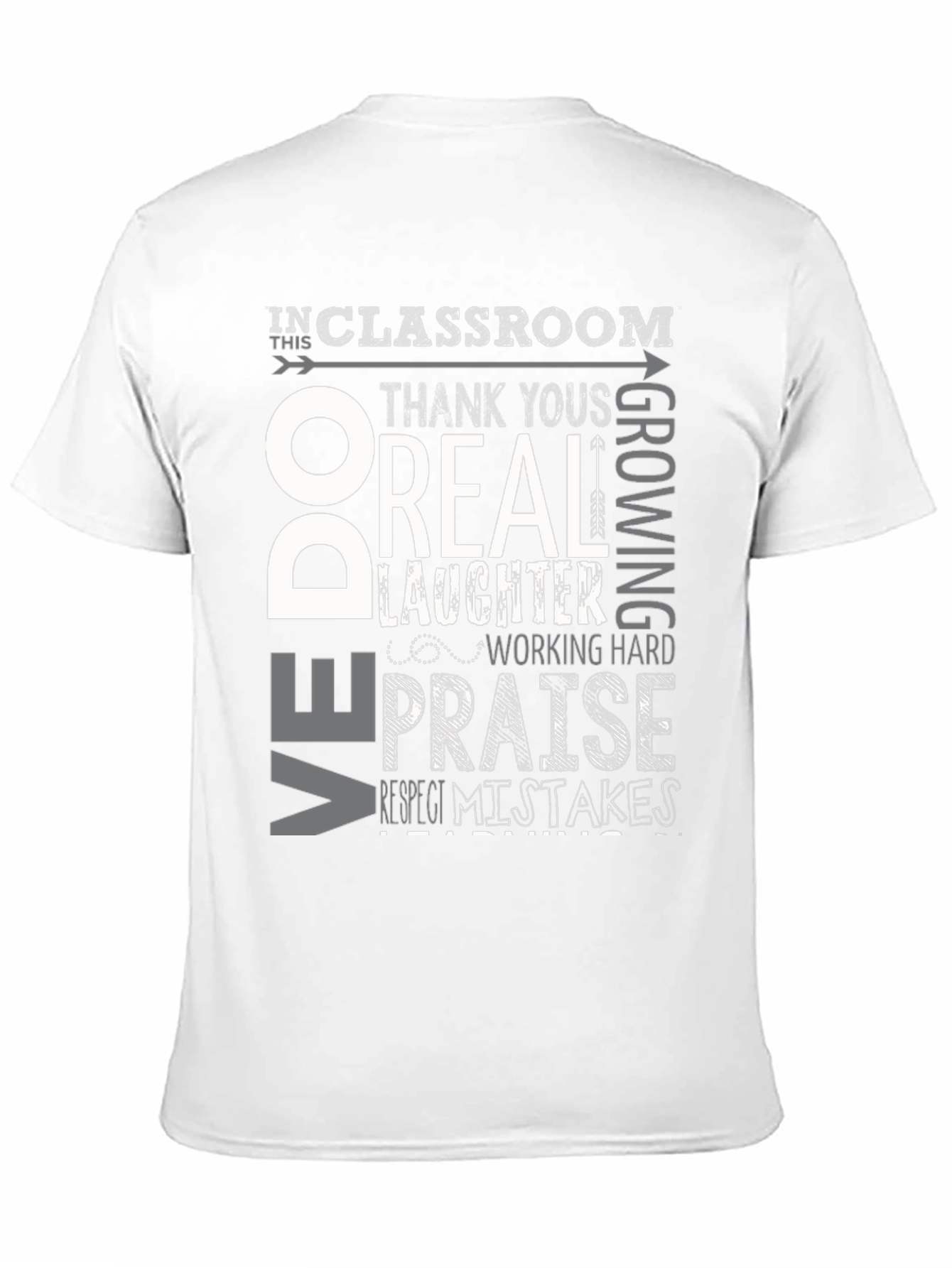 Classroom Rules Graphic Tee - Respect & Growth