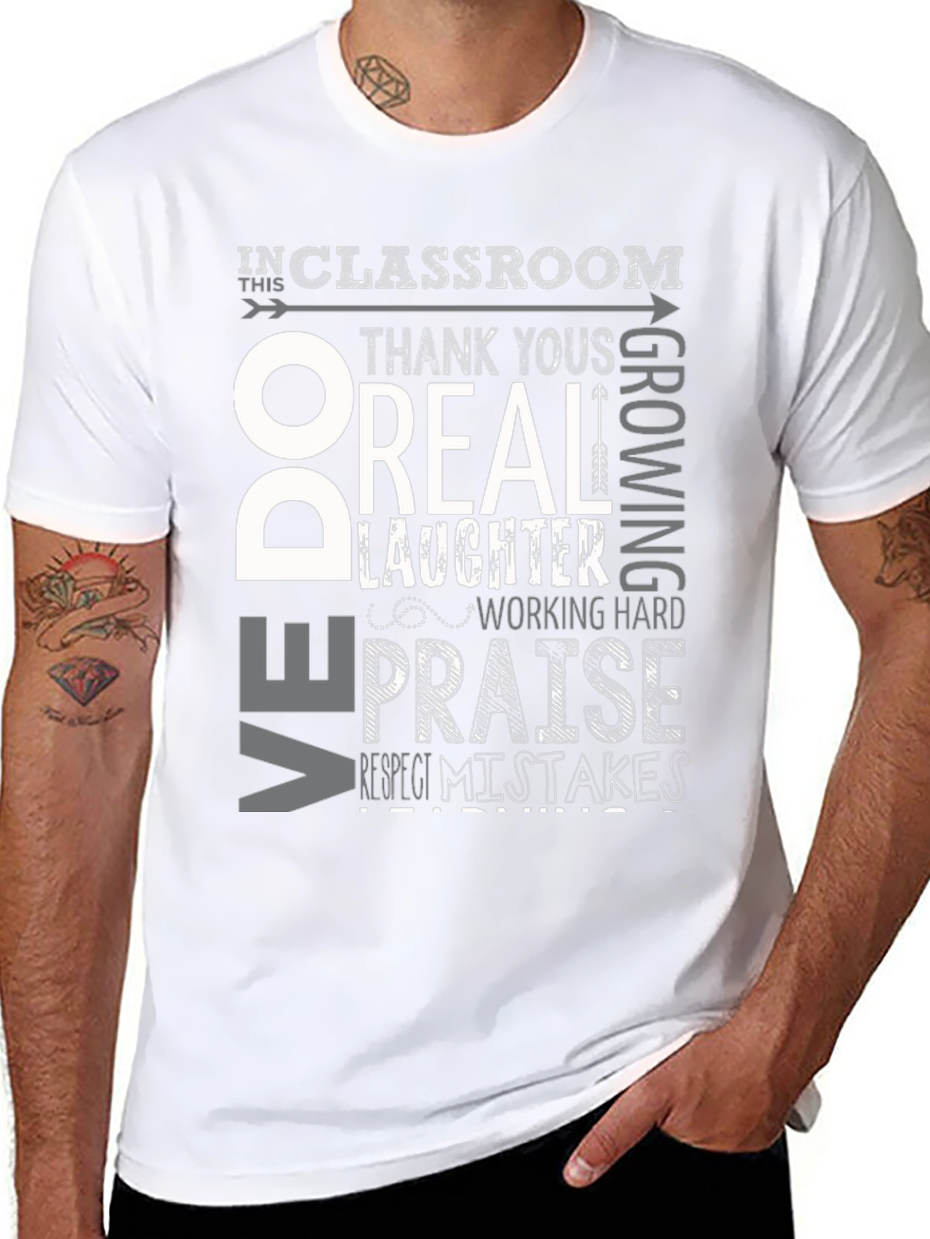 Classroom Rules Graphic Tee - Respect & Growth
