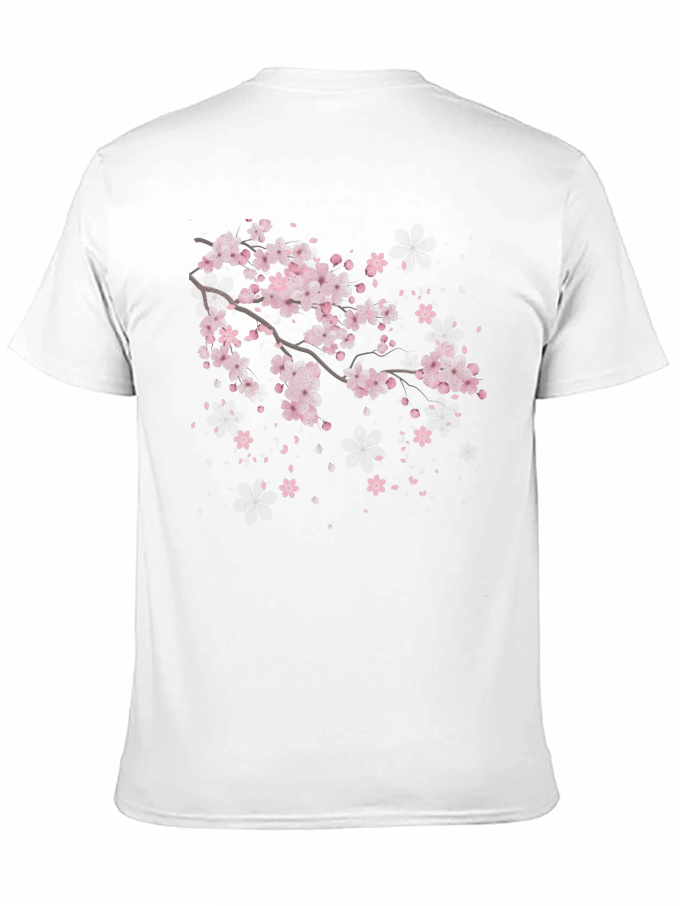 Cherry Blossom Branch Black T-Shirt