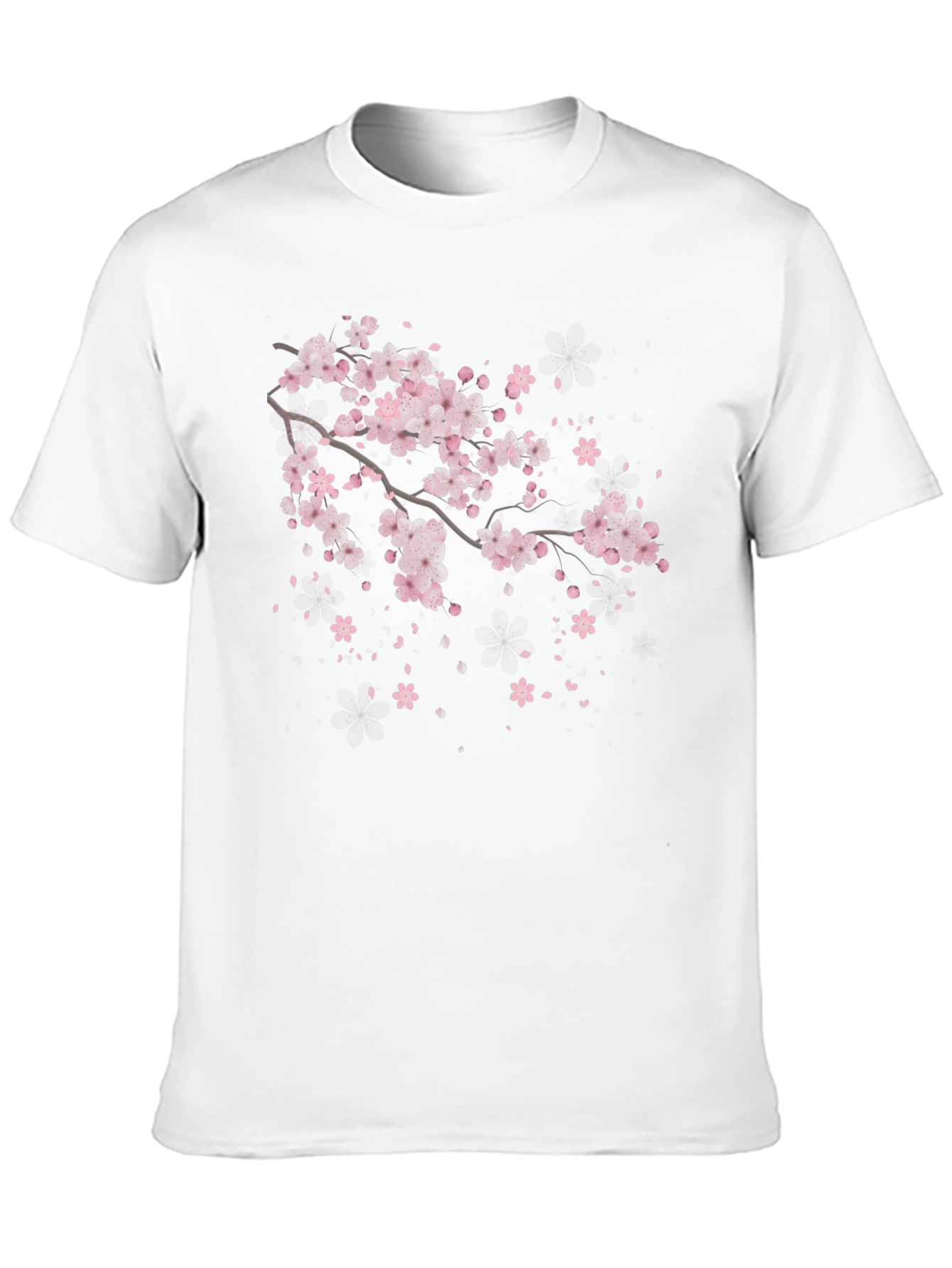Cherry Blossom Branch Black T-Shirt