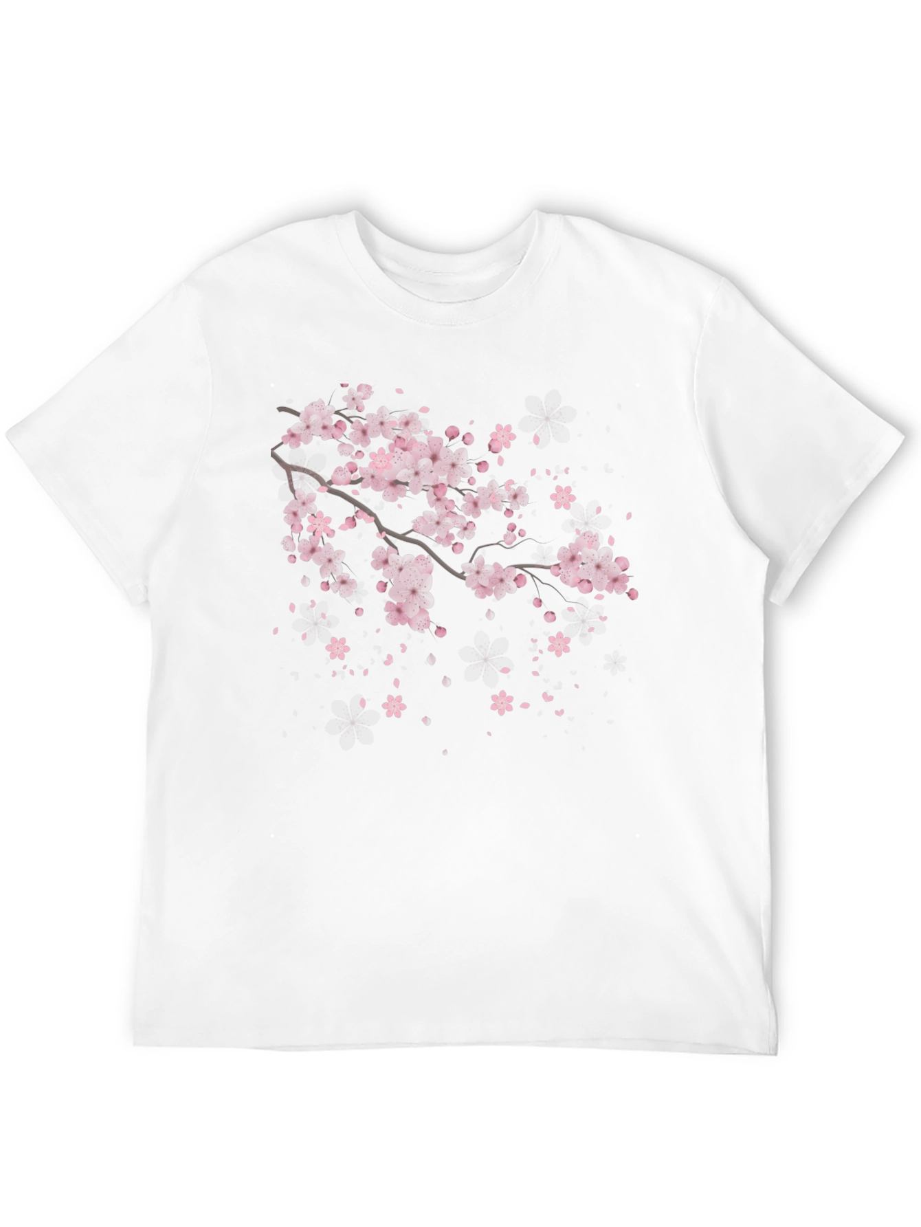 Cherry Blossom Branch Black T-Shirt