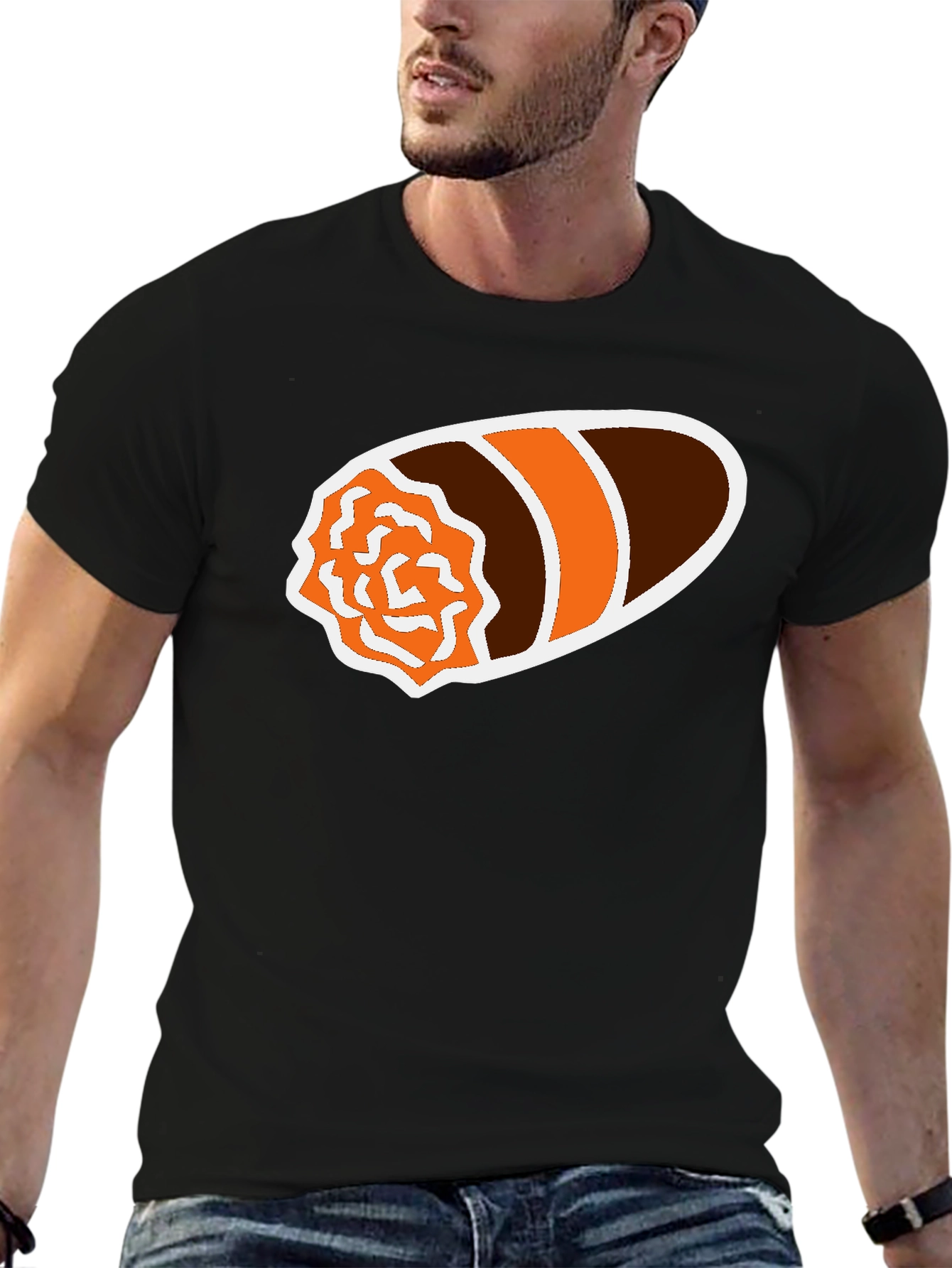 Cigar Graphic Black T-Shirt - Smokers Tee