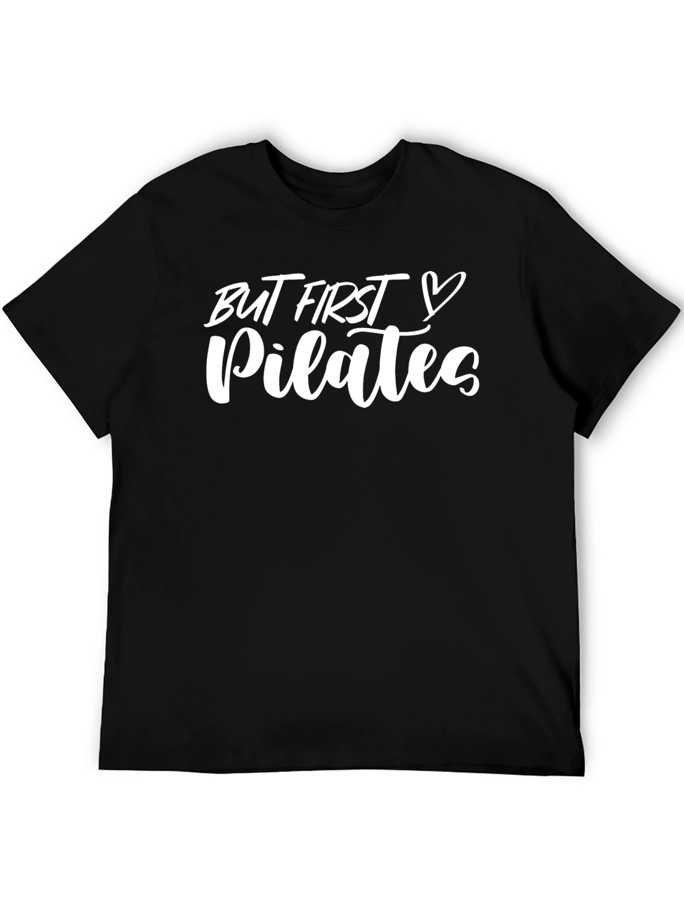 But First Pilates Black Graphic Tee