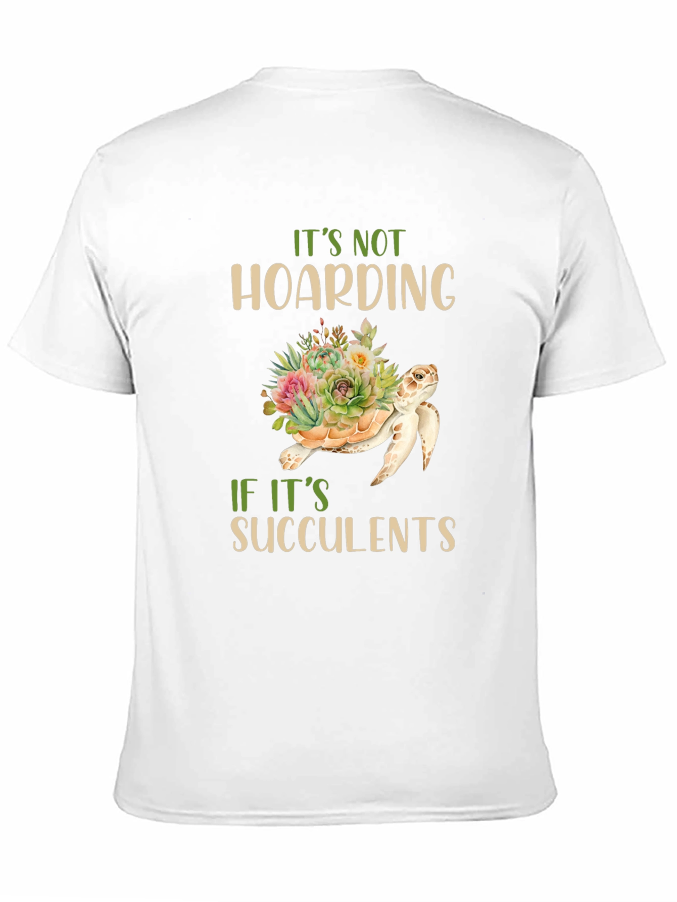 Succulent Turtle Graphic T-Shirt