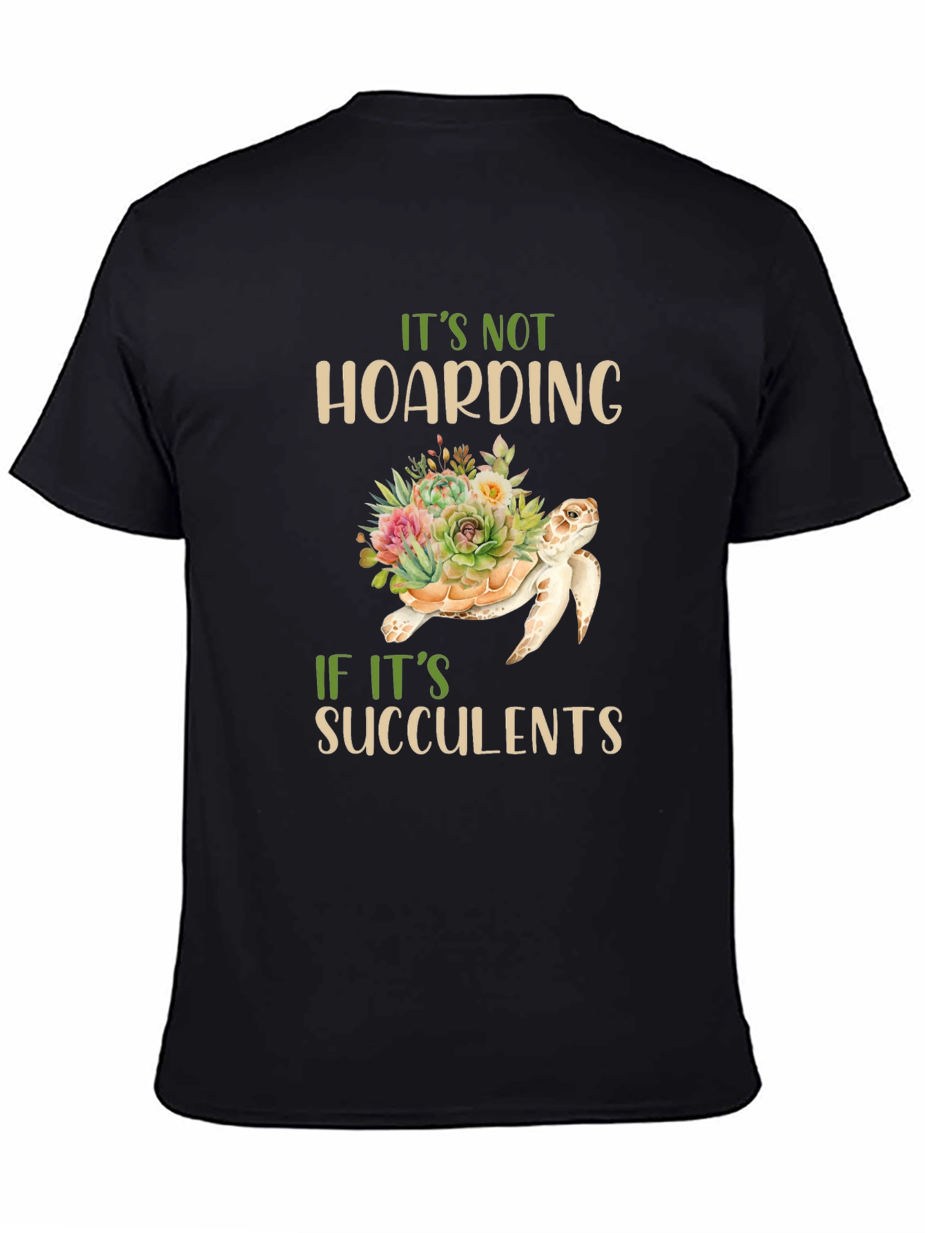 Succulent Turtle Graphic T-Shirt
