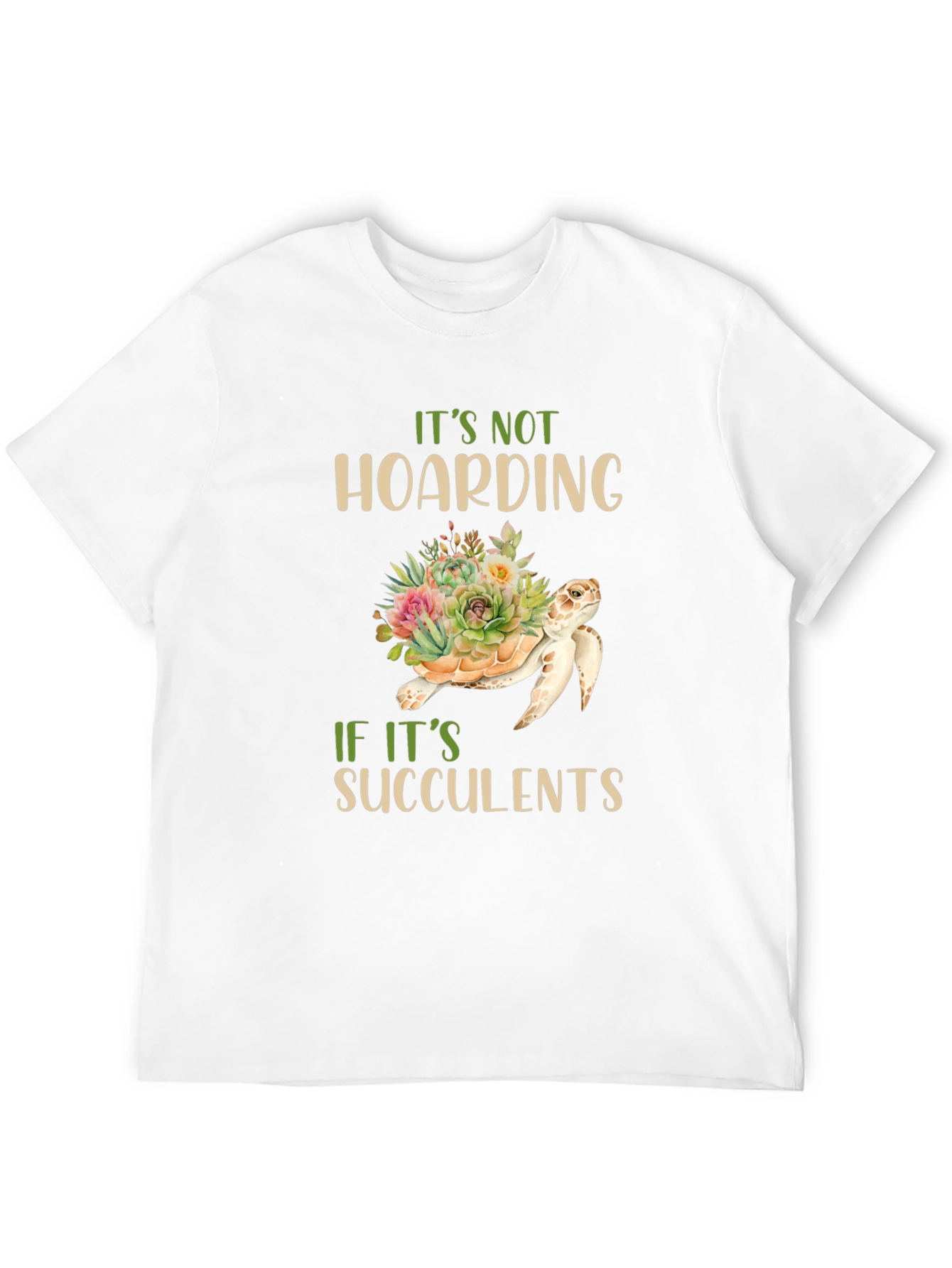 Succulent Turtle Graphic T-Shirt