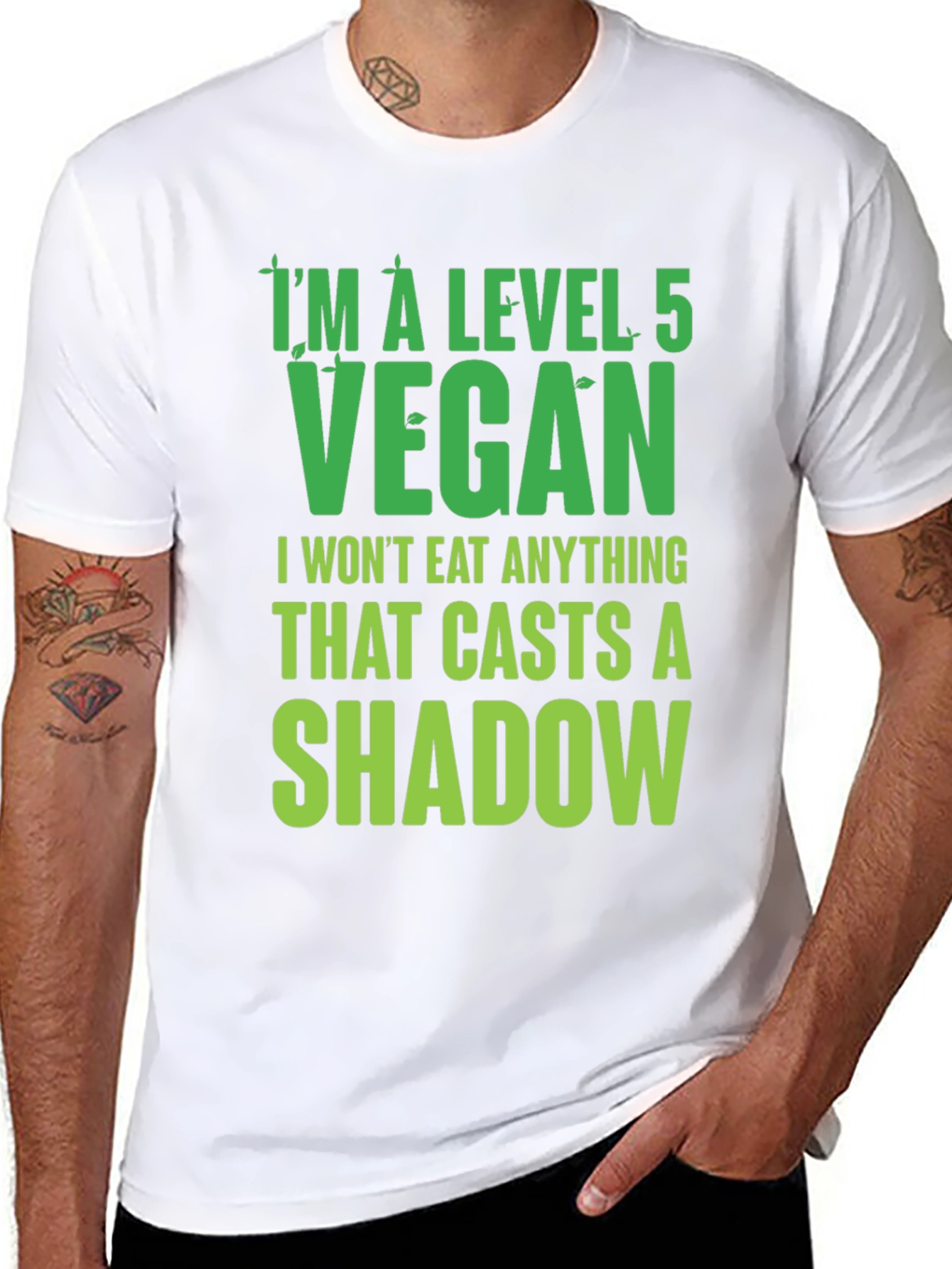 Level 5 Vegan T-Shirt: I Wont Eat Shadows!
