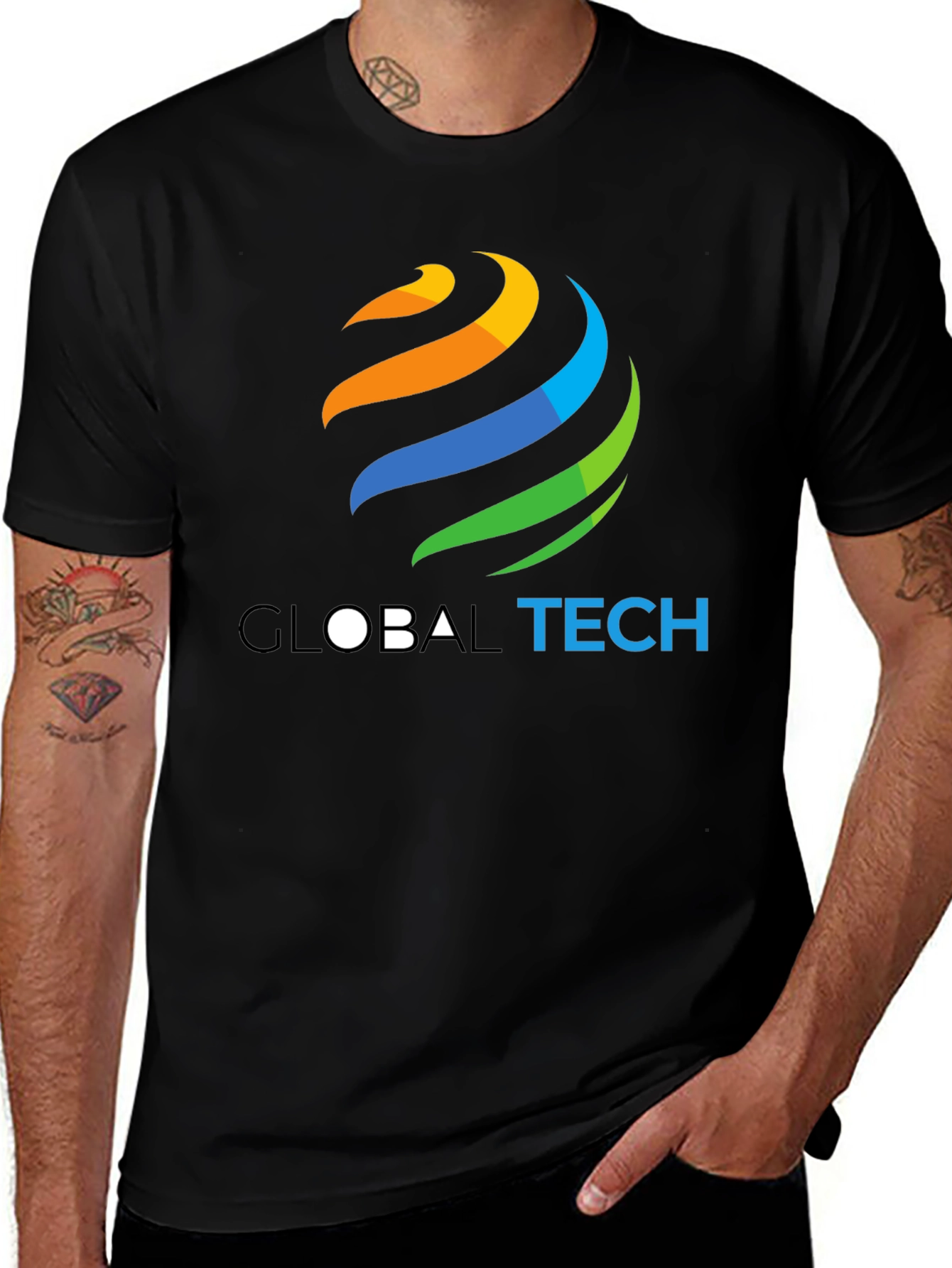 Global Tech Black T-Shirt