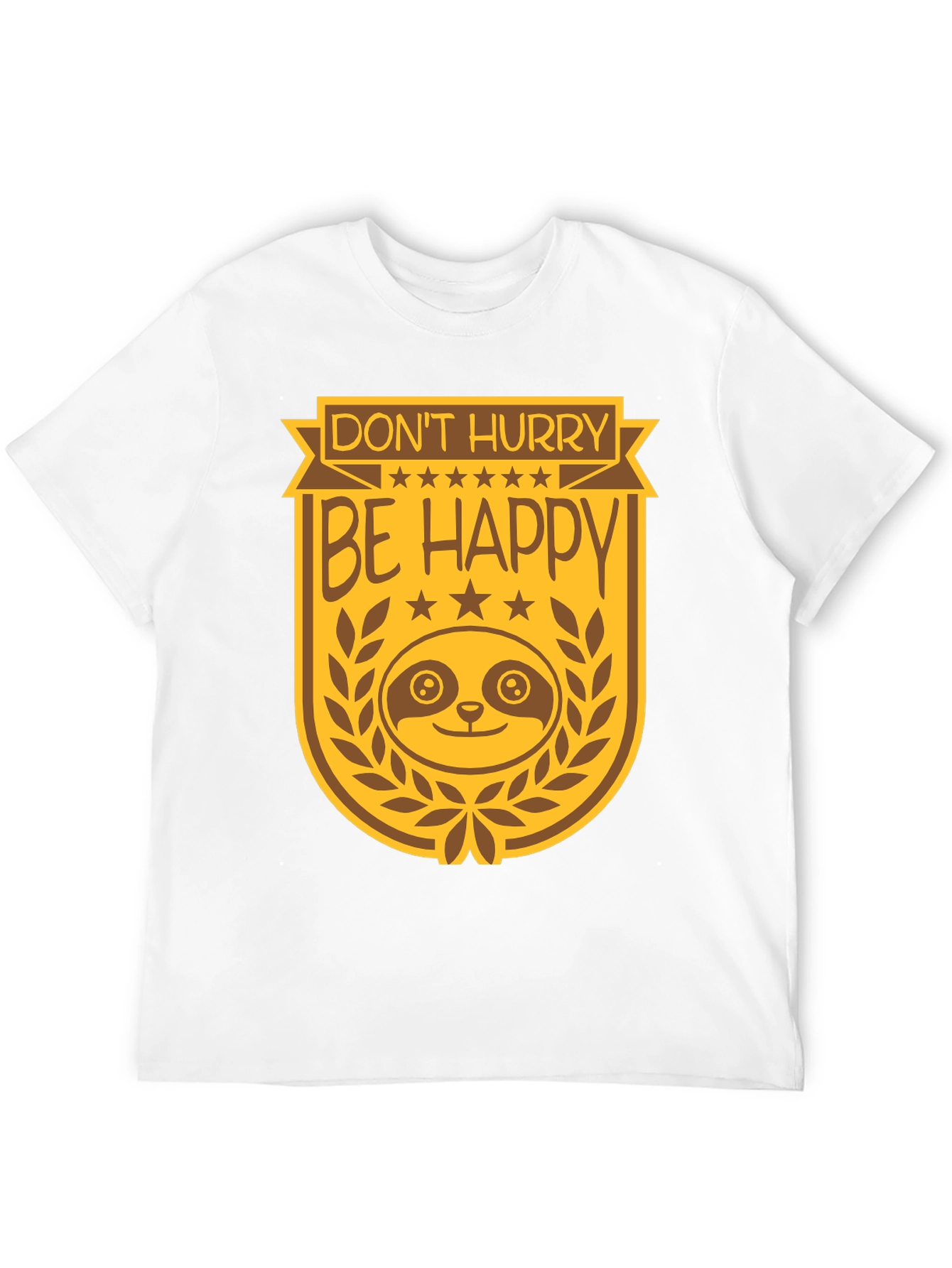 Dont Hurry Be Happy Sloth Graphic Tee