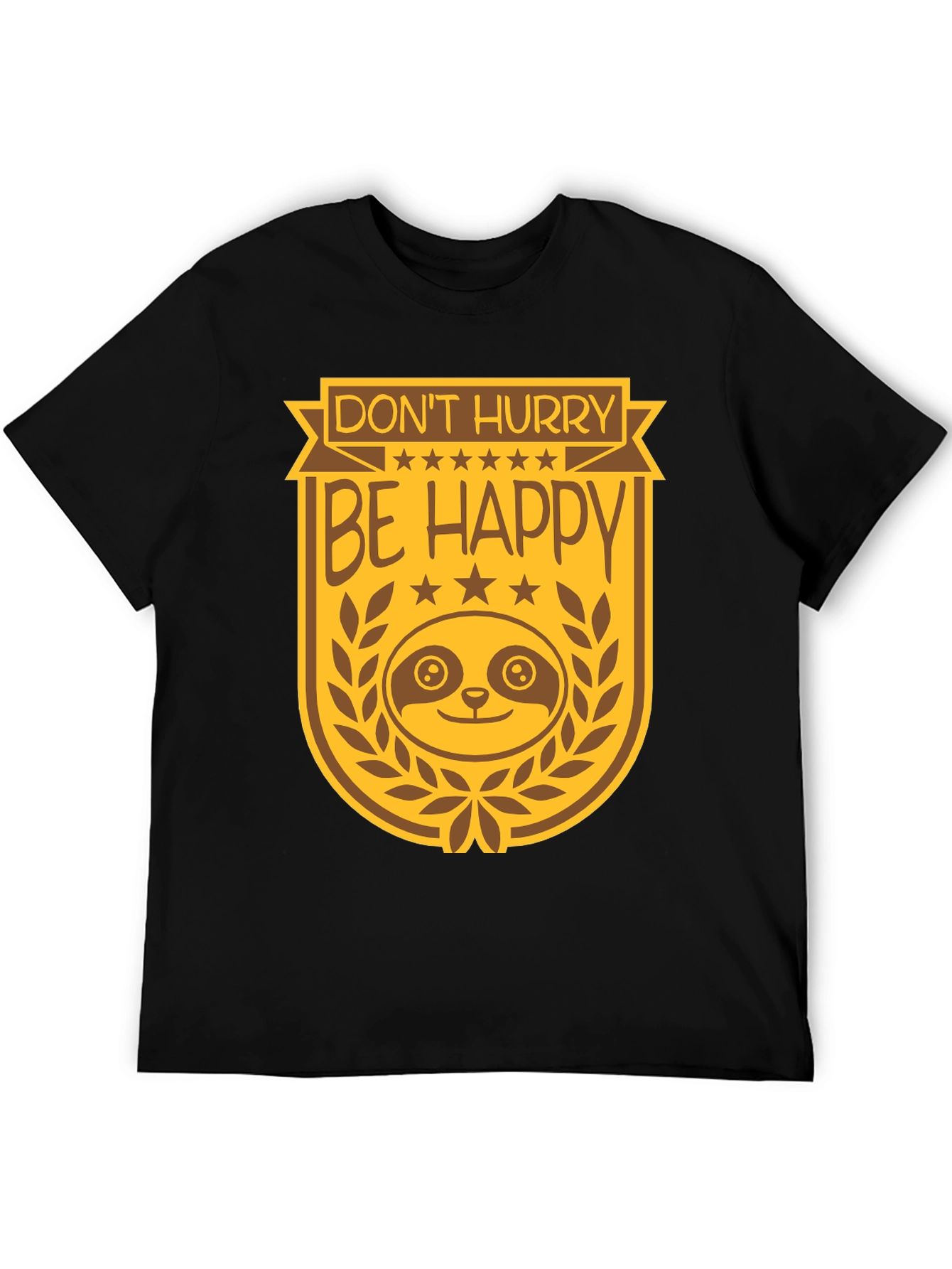 Dont Hurry Be Happy Sloth Graphic Tee