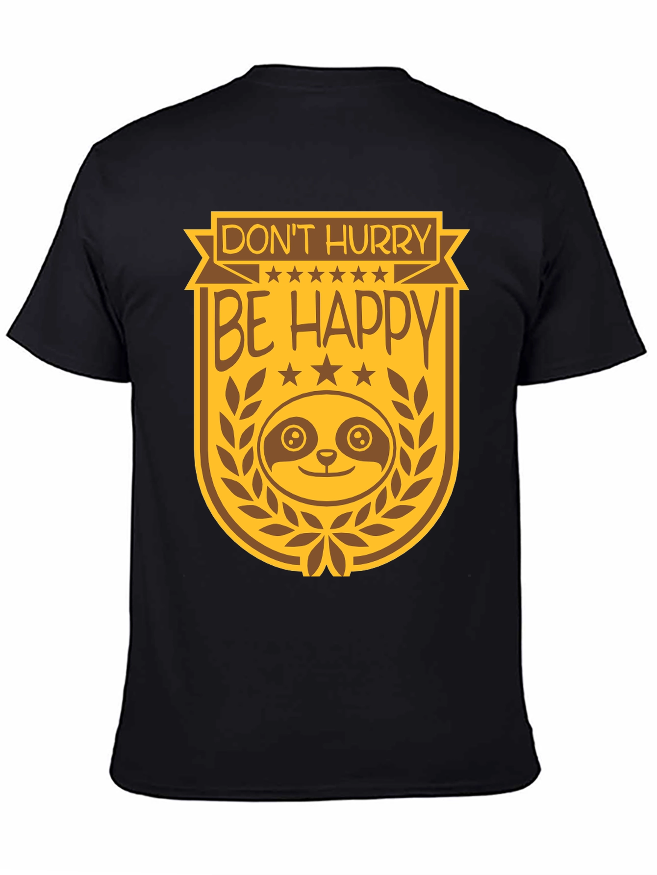 Dont Hurry Be Happy Sloth Graphic Tee