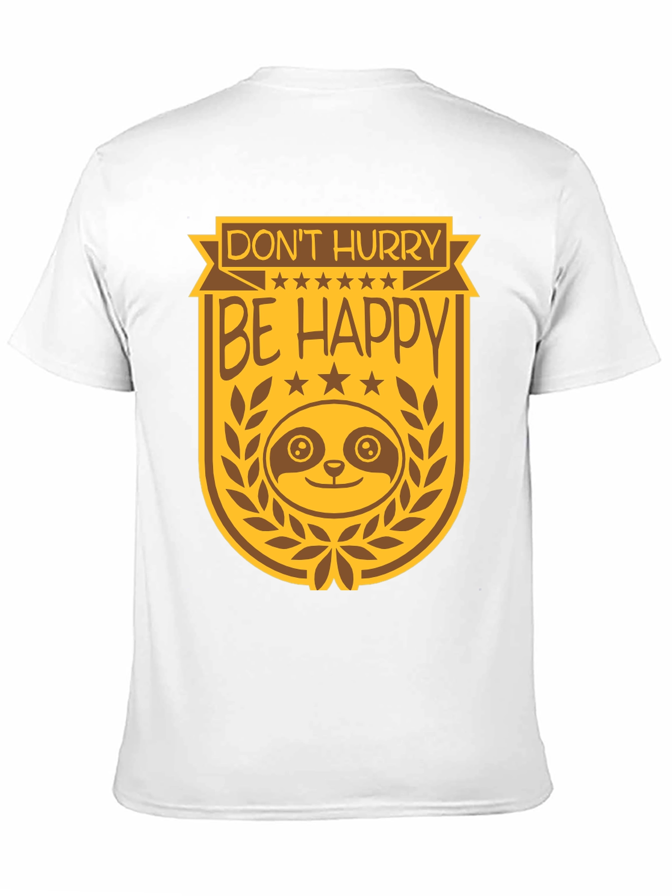 Dont Hurry Be Happy Sloth Graphic Tee