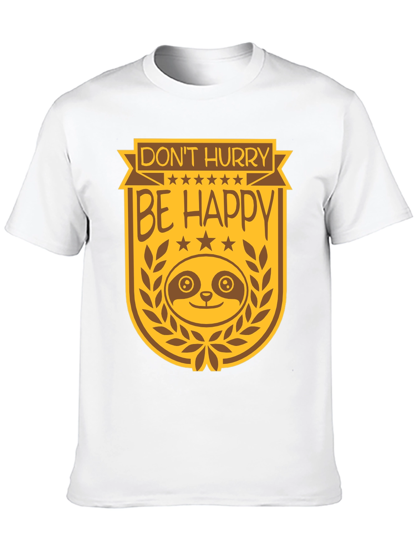 Dont Hurry Be Happy Sloth Graphic Tee