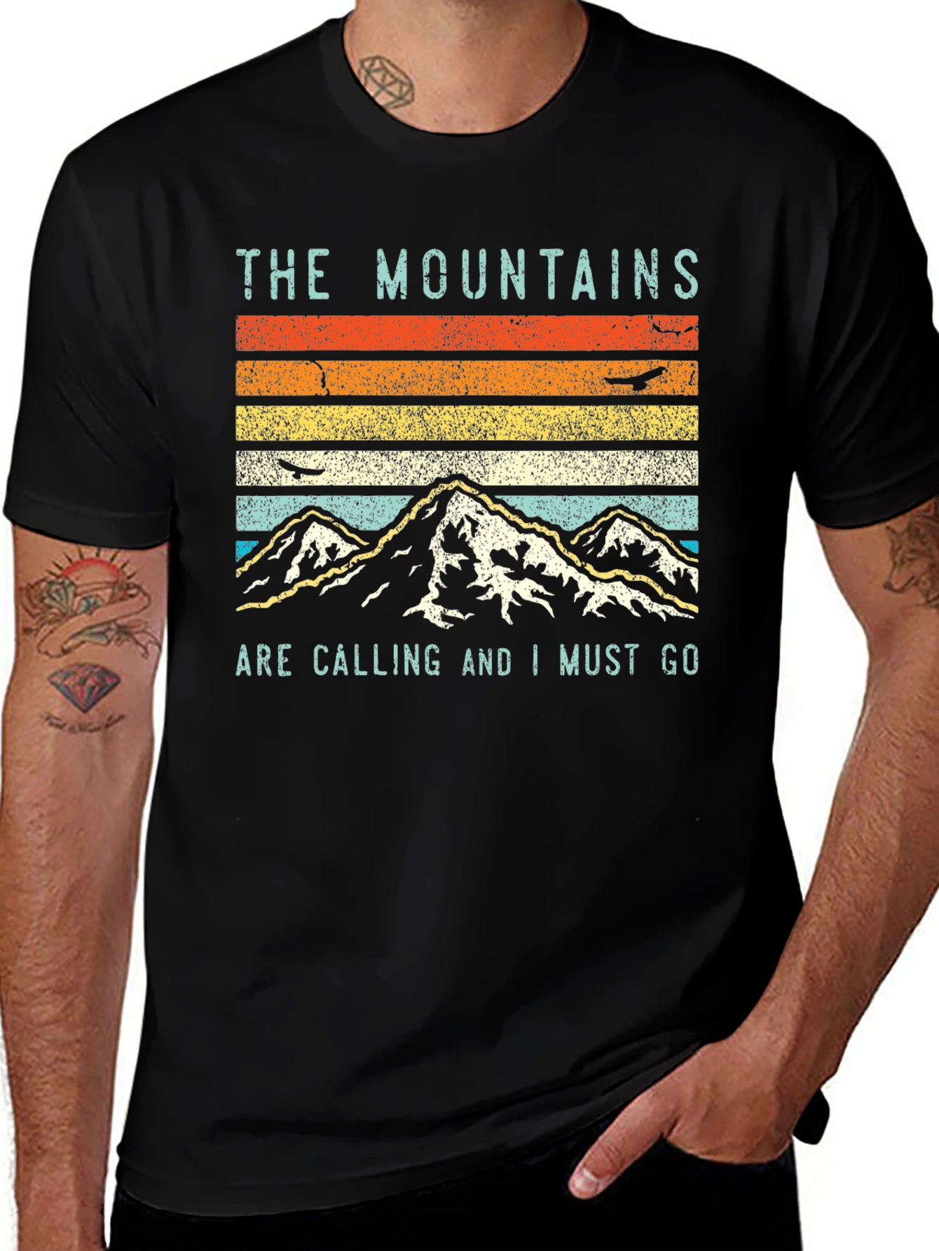 Mountains Calling Graphic Tee - Adventure Shirt