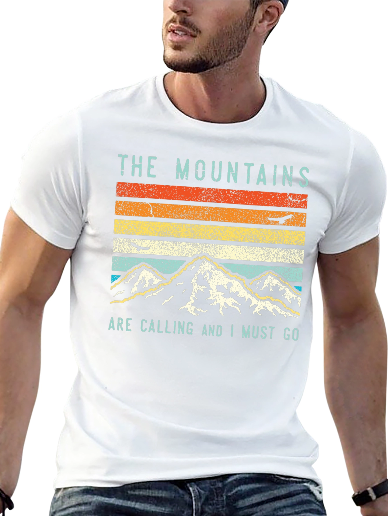 Mountains Calling Graphic Tee - Adventure Shirt